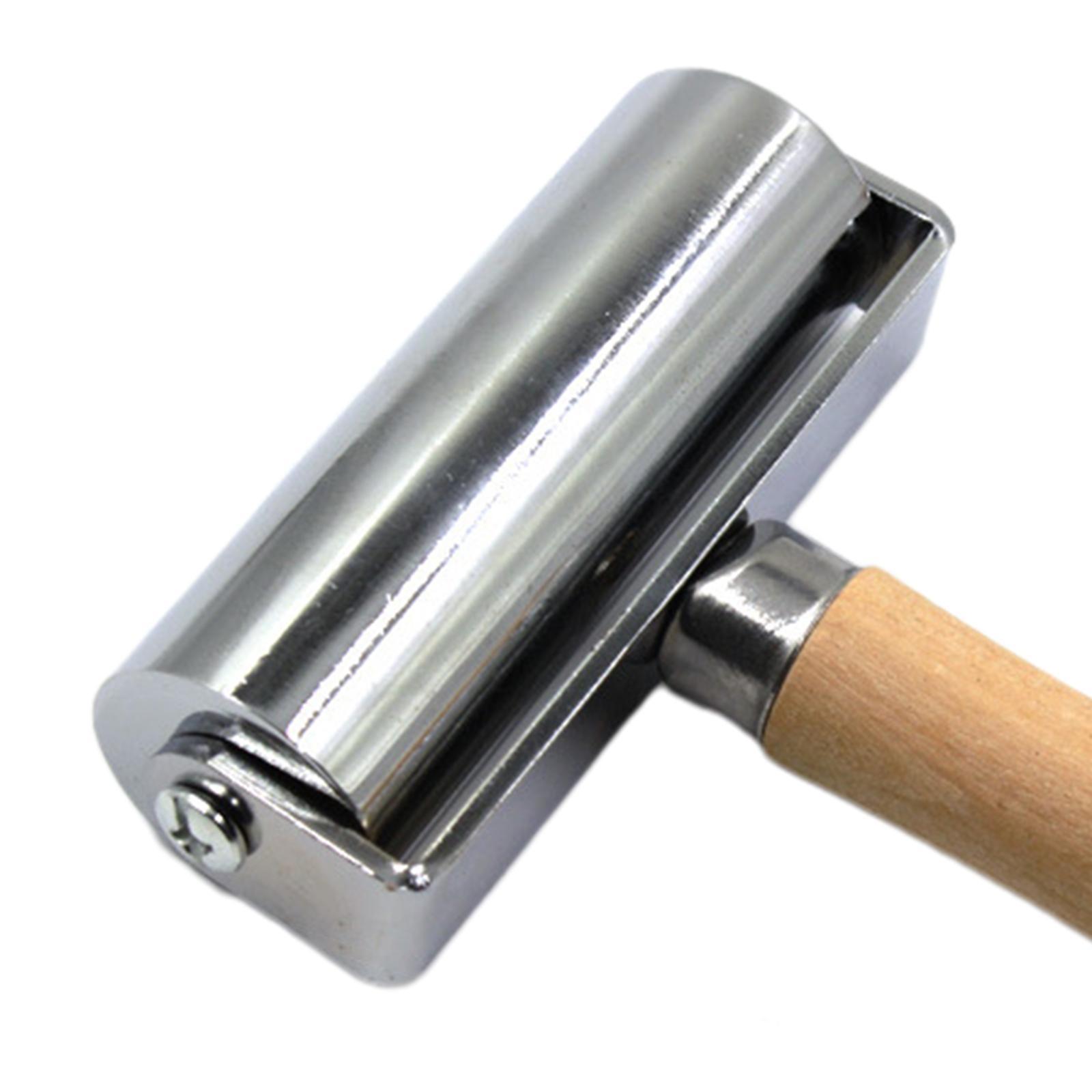 Leather Roller Wood Handle Leathercraft Leather Creaser Tool Laminating Tool 10cm