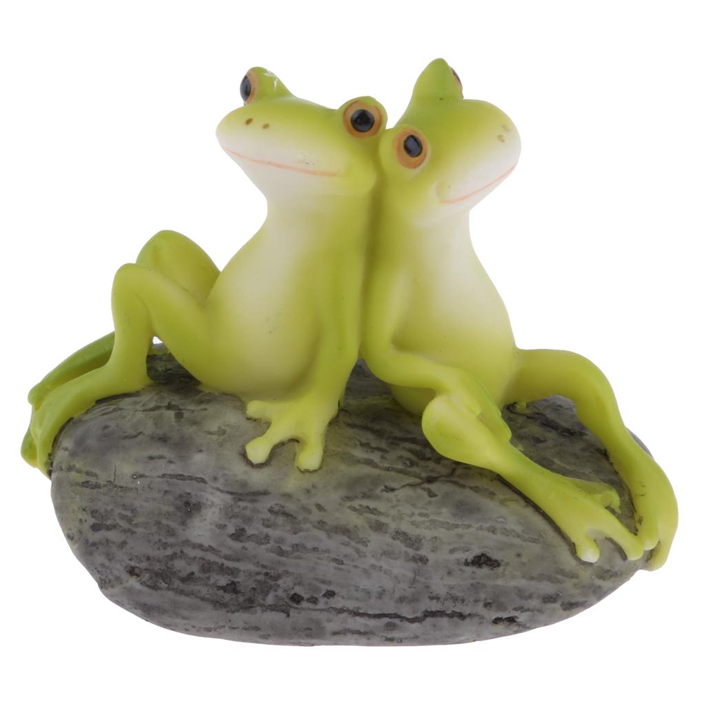 Cute Mini Frog Fairy Garden Ornament Miniature Landscape Plant Pot Dollhouse