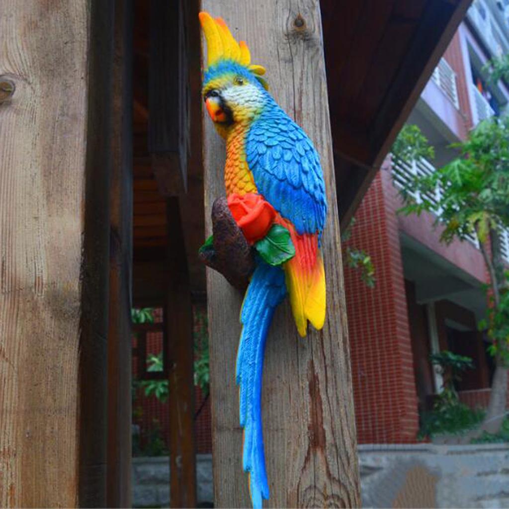 resin parrot statue