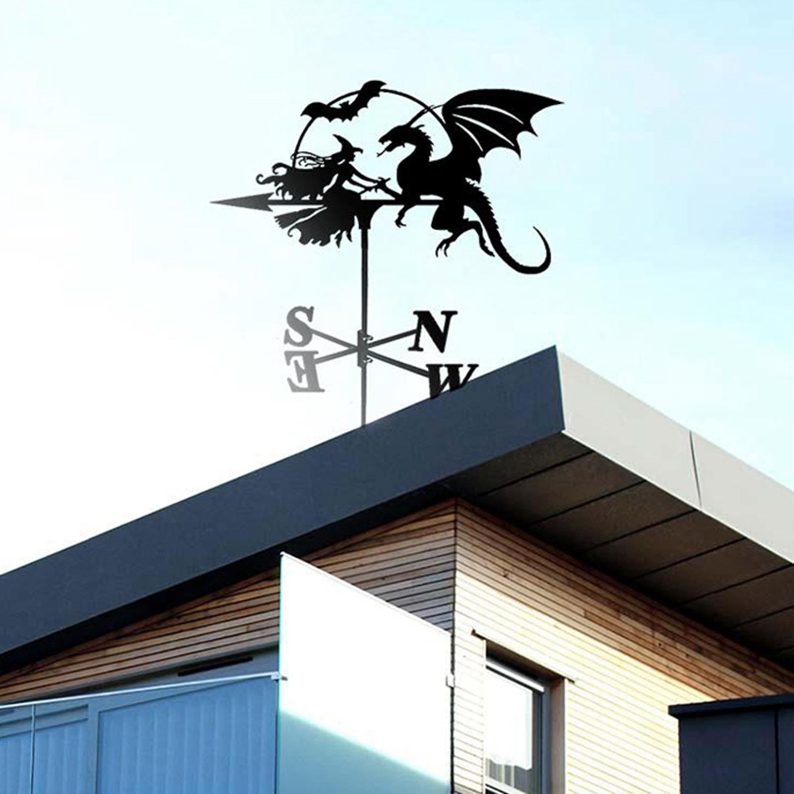 Weather Vane Farm Weather Vane Wind Direction Indicator Witch Dragon