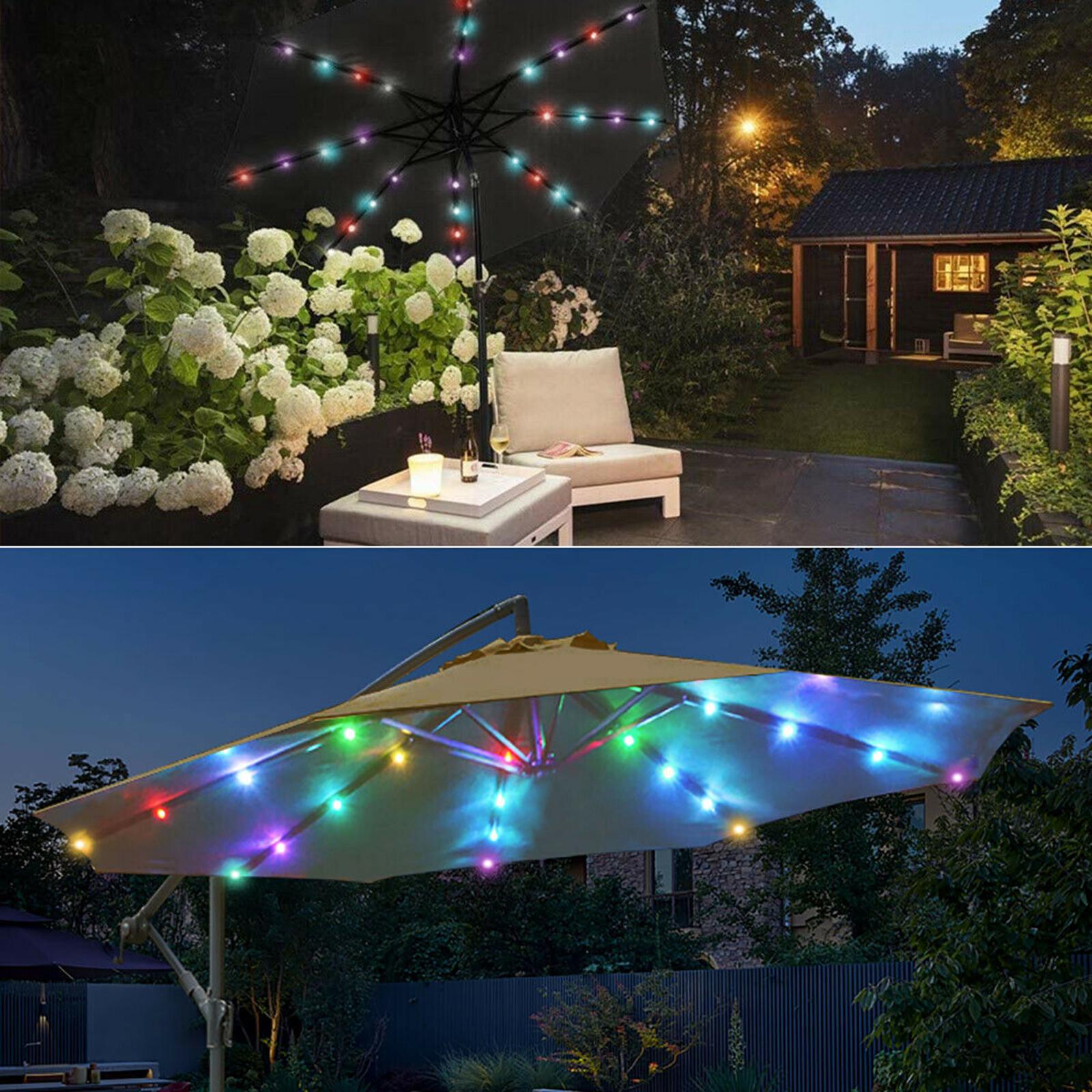 Umbrella Parasol String Light 104LEDs Tent Fairy Lights & Remote Control