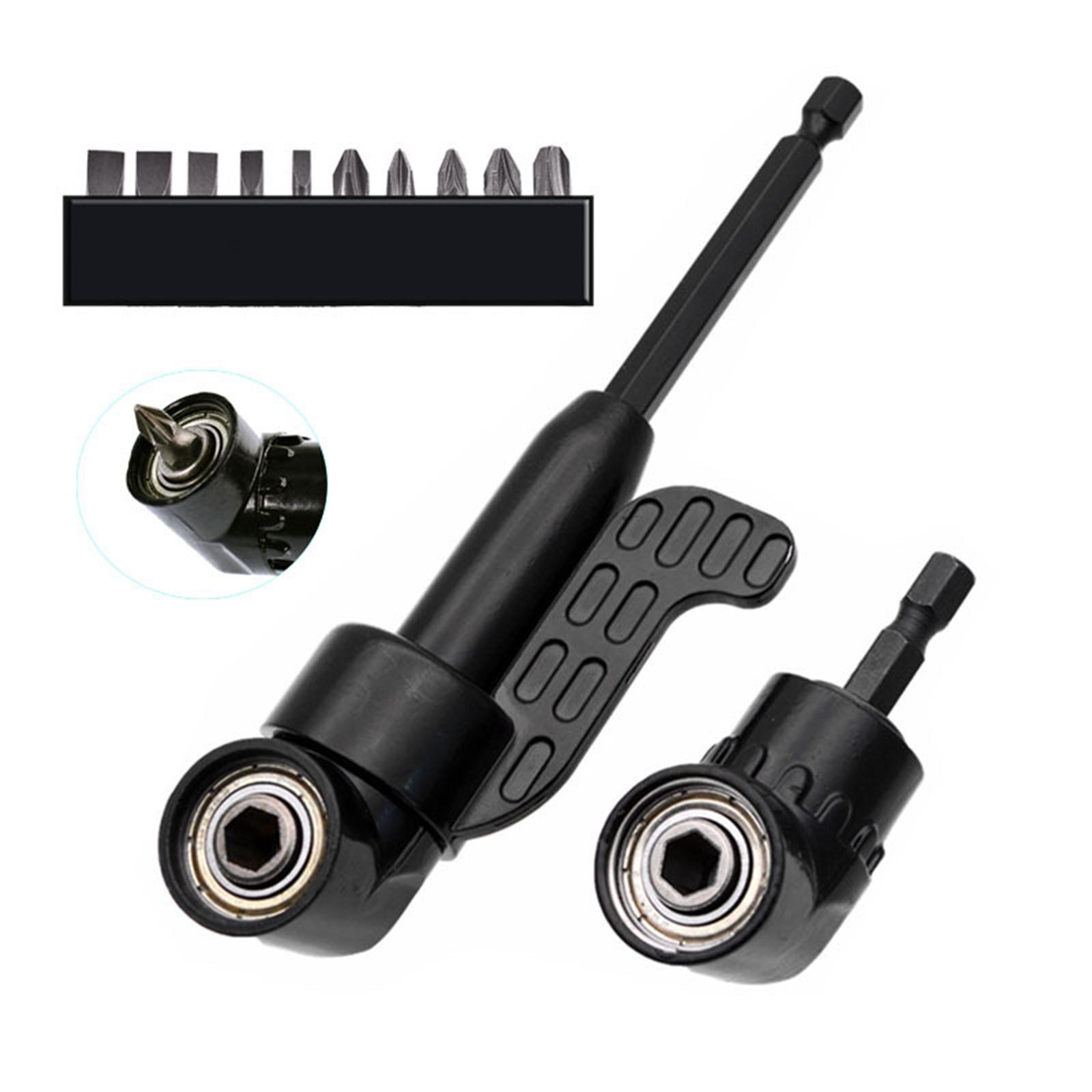 Right Angle Attachment with 10 Bits Flexible Shaft Extension Tool Gift