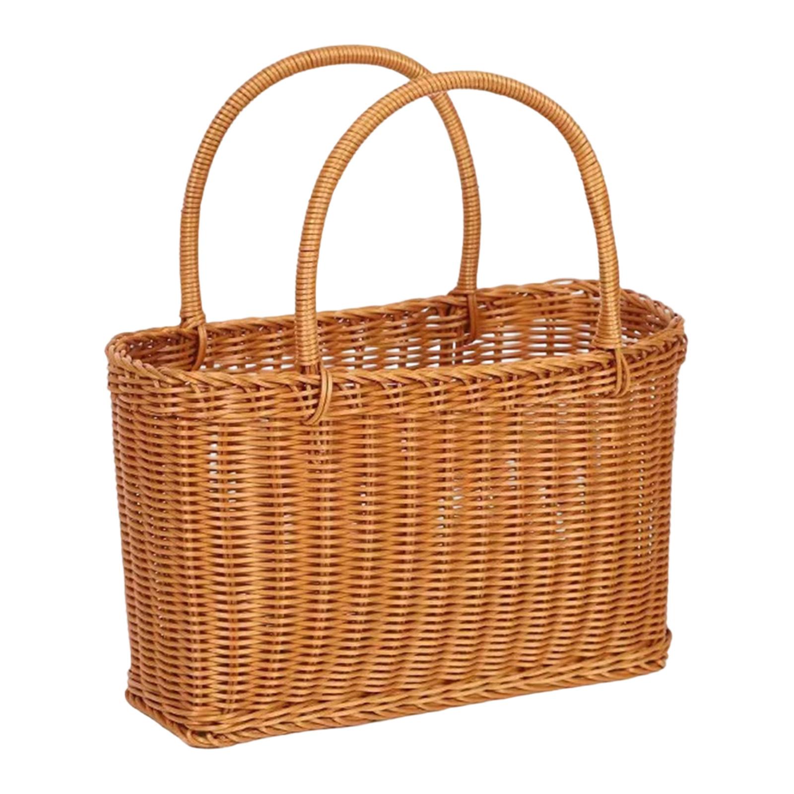 Hand Woven Basket Double Handles