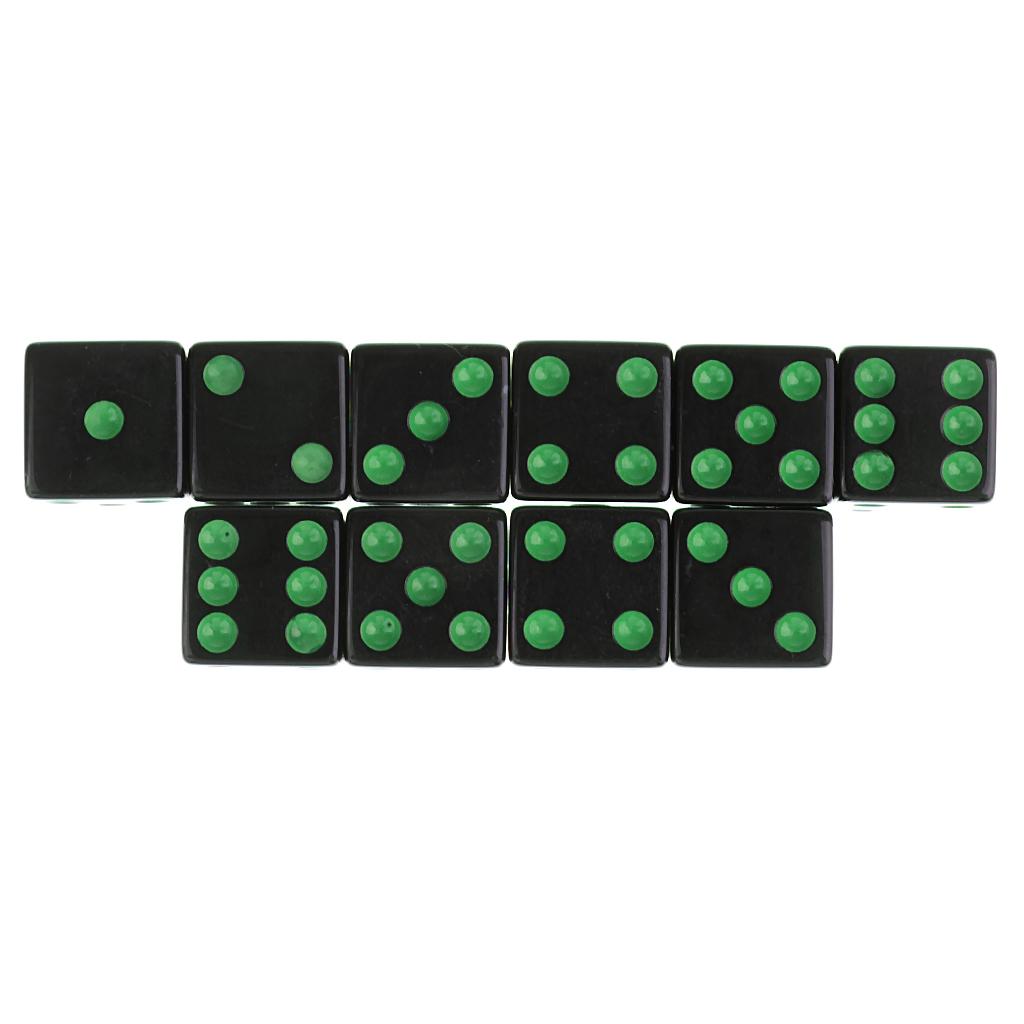Dice D6 Green Pips