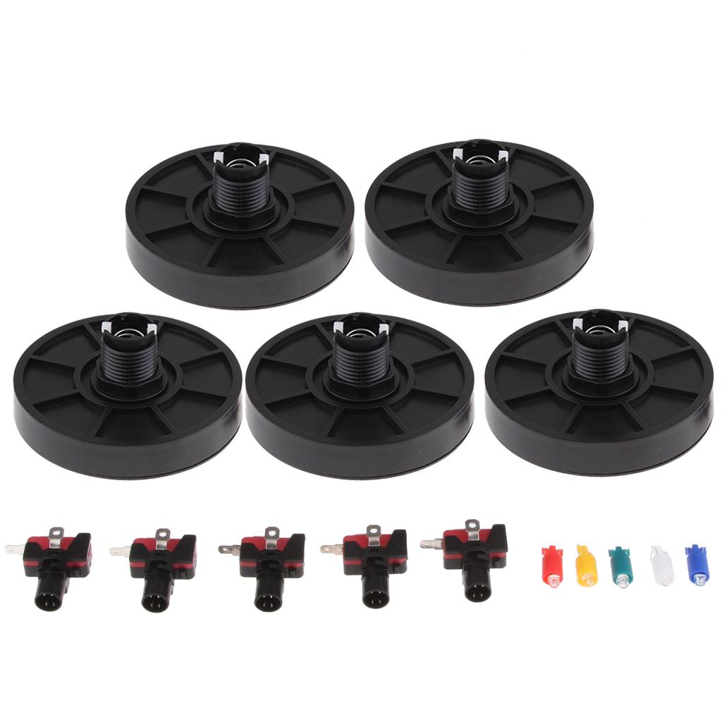 Dome Shaped Jumbo LED Illuminated Self-resetting Push Button Switch Red