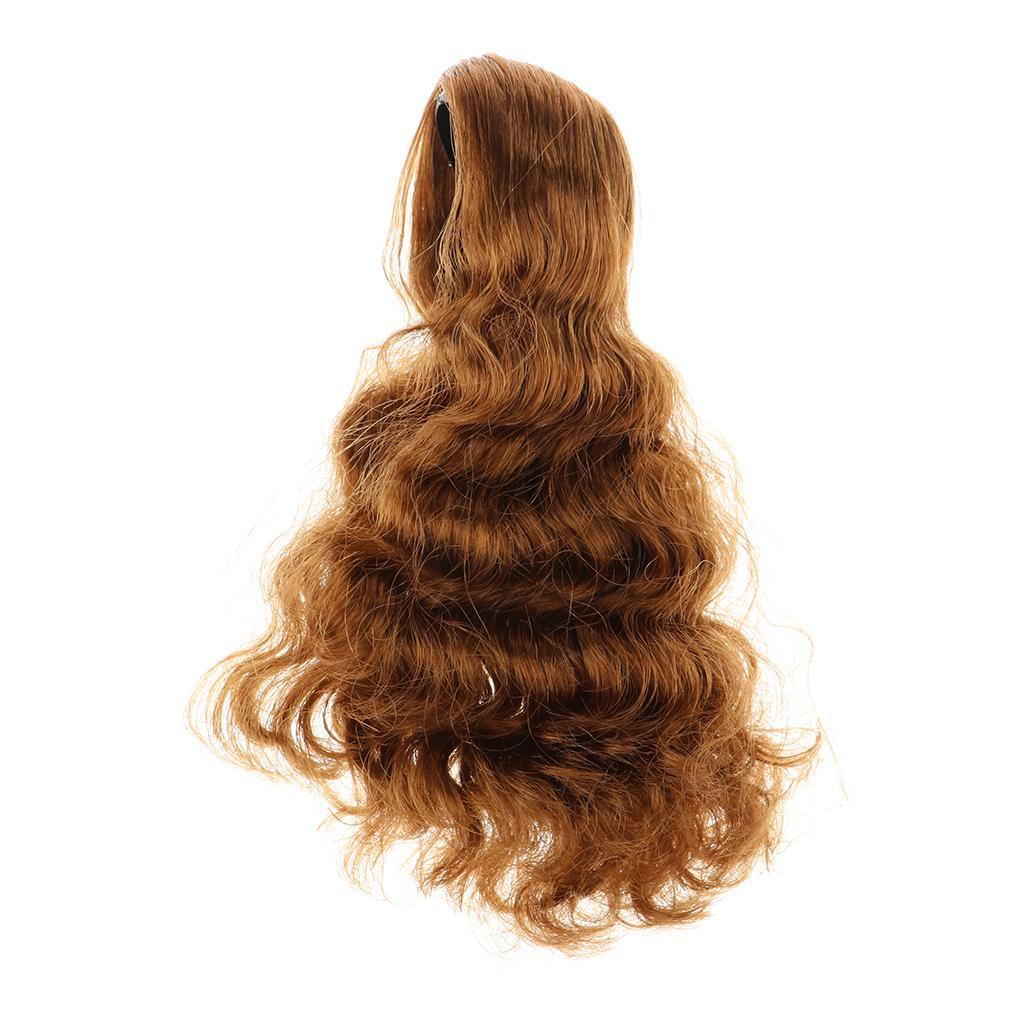 1:6 Scale Long Curly Hair Hairpiece Wigs For 12 Inch Action Figures Accs