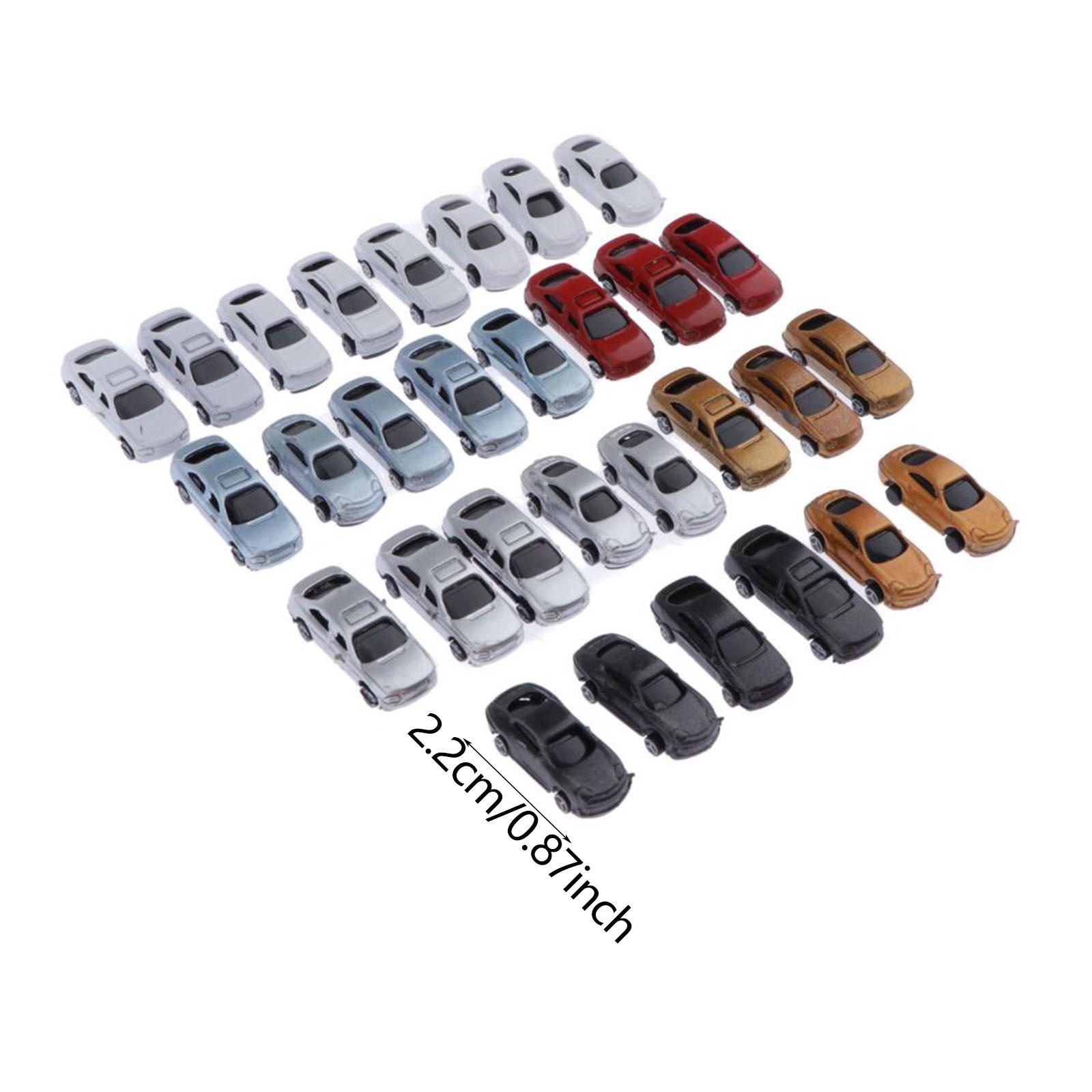 30pcs Painted Model Cars Building Train Layout Z Scale  1:200