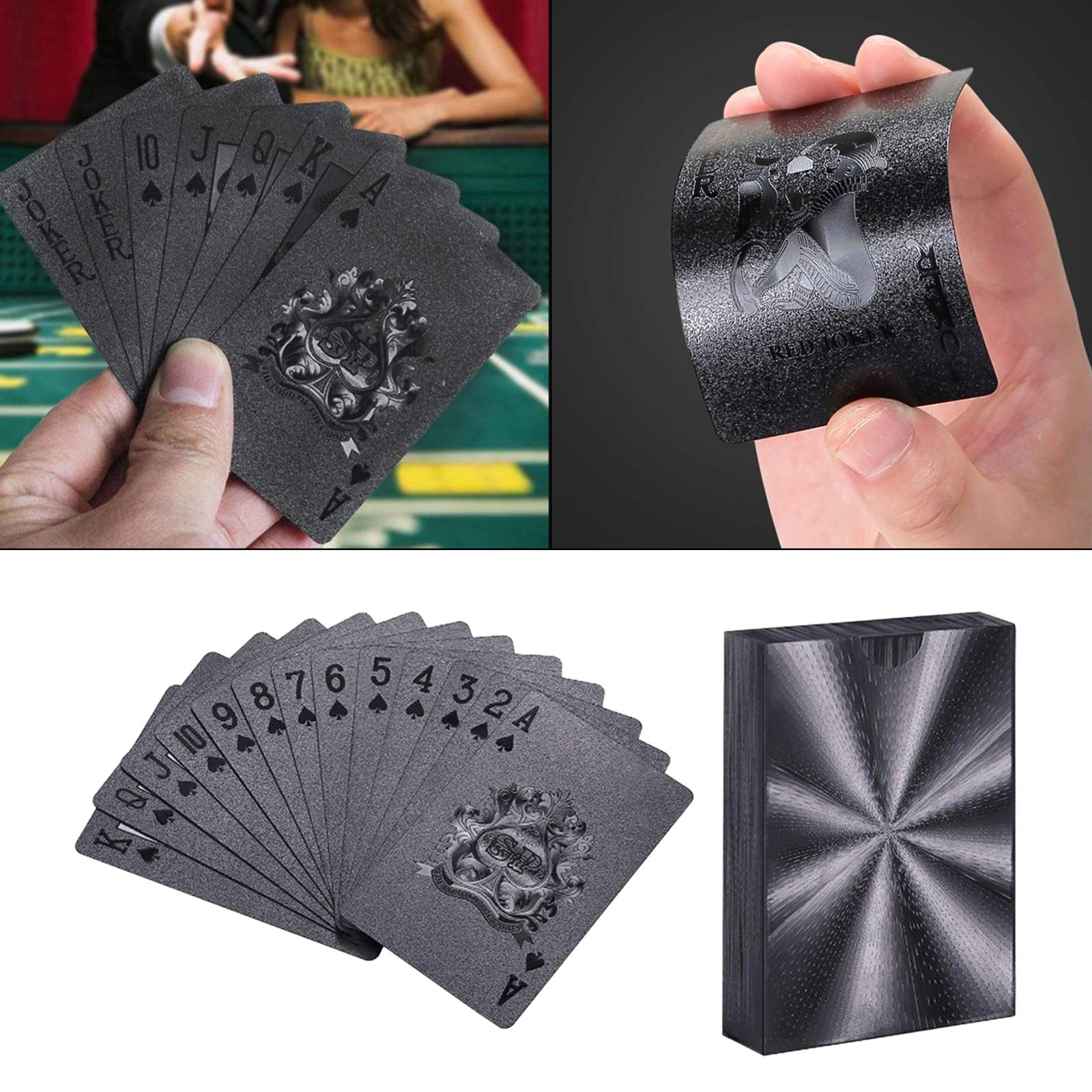 Creative Waterproof Black Plastic Playing Cards Card Games Poker 87x57mm Style 3