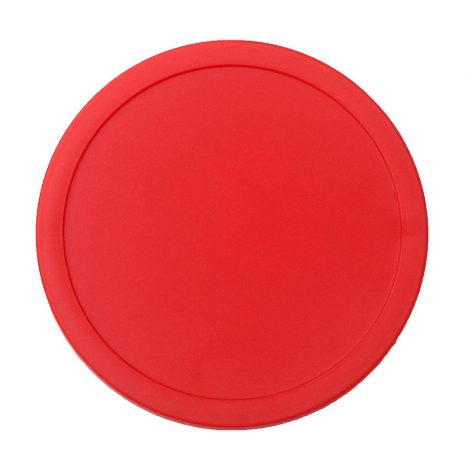 2PCS Plastic Air Hockey Pushers and 4PCS Pucks Replacement for Game Tables Red