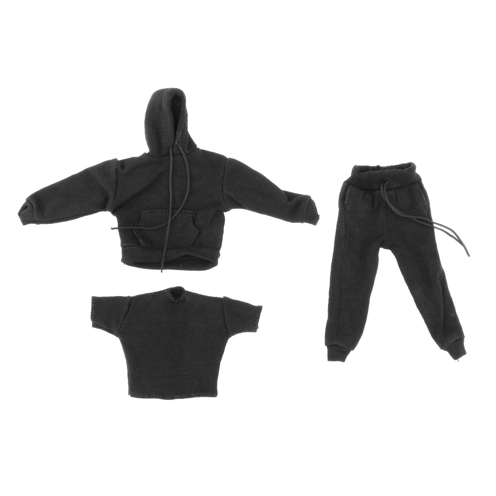 3pcs/Set 1:12 Scale Mans Sweatshirt Outfit for 12'' Action Figures