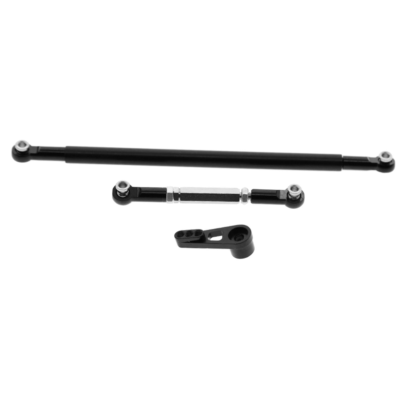 Metal Tie-Rod Steering Arm Servo Linkages For MN86S MN86 1:12 RC Car black