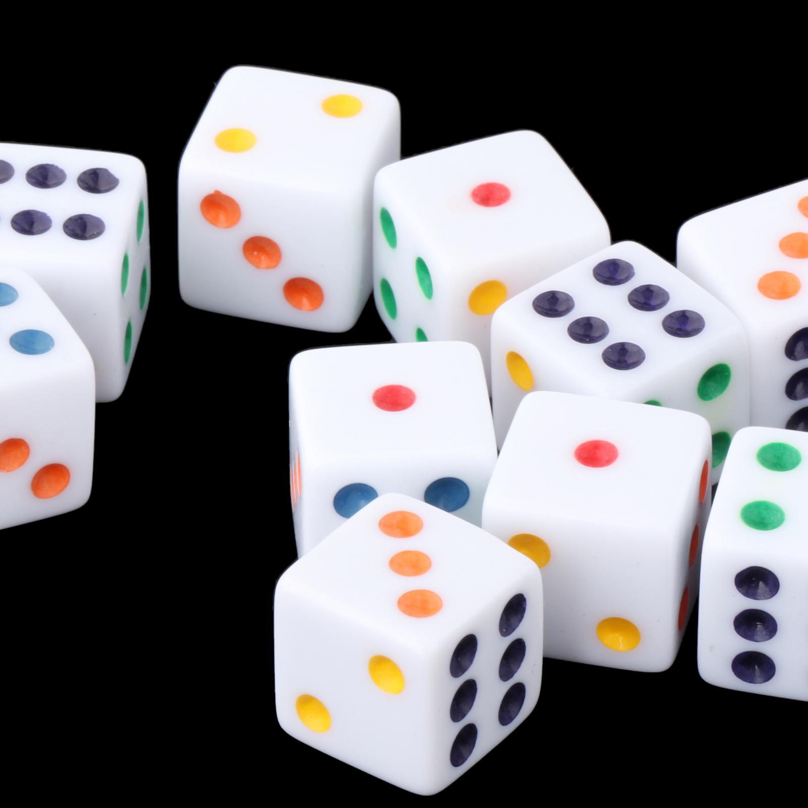 3x10Pcs Acrylic Dices Dice Game Spot Dice for Bar Party Game