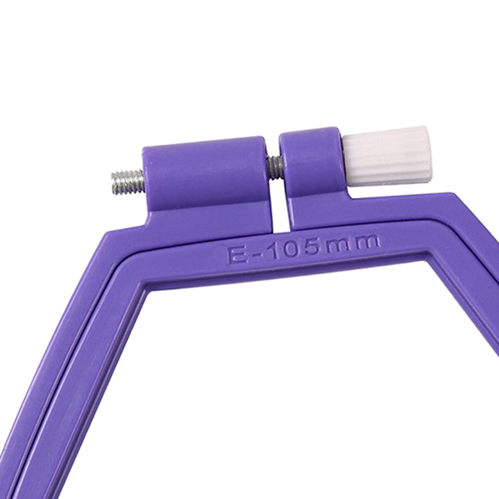 2xPlastic Embroidery Hoops 105x95mm for Quilting Embroidery Handy Sewing Purple