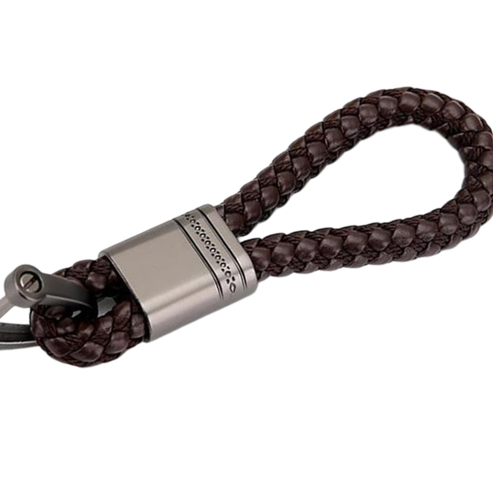 Braided Rope Key Chain Wristlet Bracelet Keychain Lanyard Car Key Chain Coffee