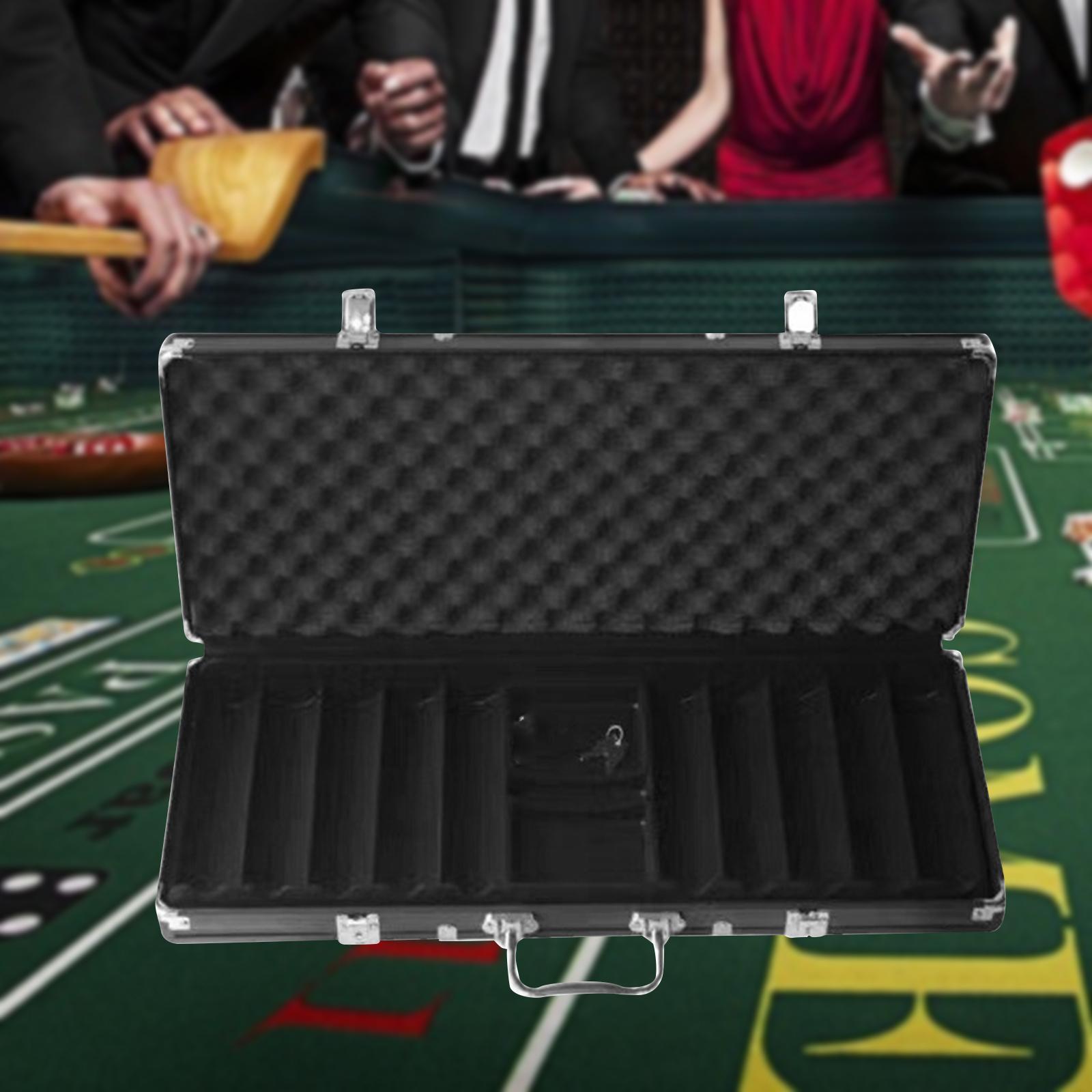 Chip Suitcase Box Aluminum Alloy Thicken High Capacity Solid Carrying Case Black