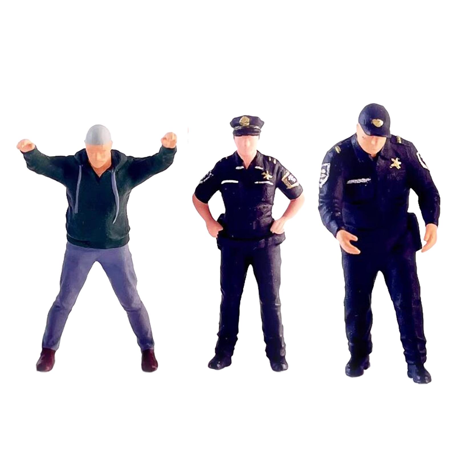 Cops and Thief Figures 3 Pieces
