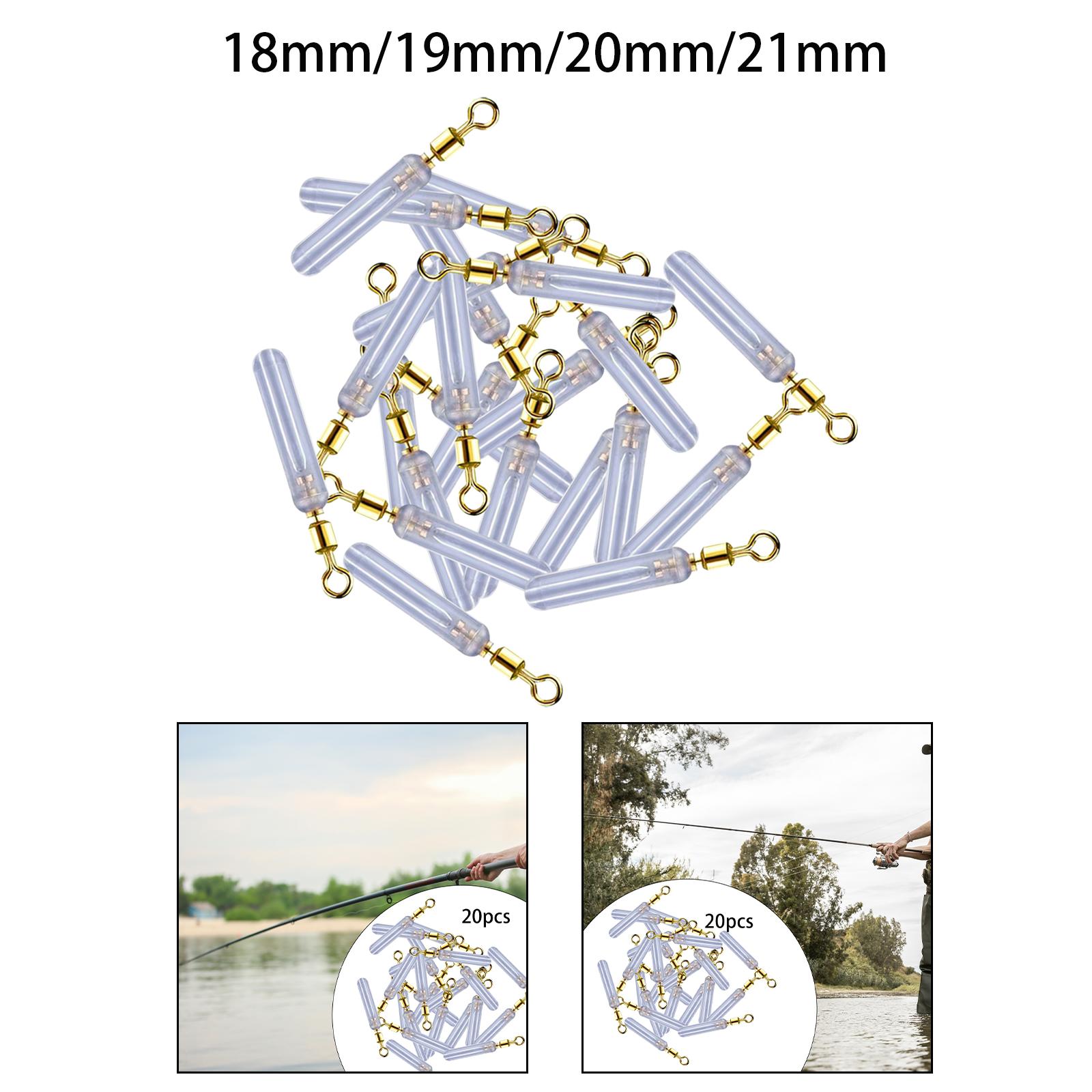 20Pcs Fishing Floats Fishing Gear Rotation Connector Swivel Float Seat XS