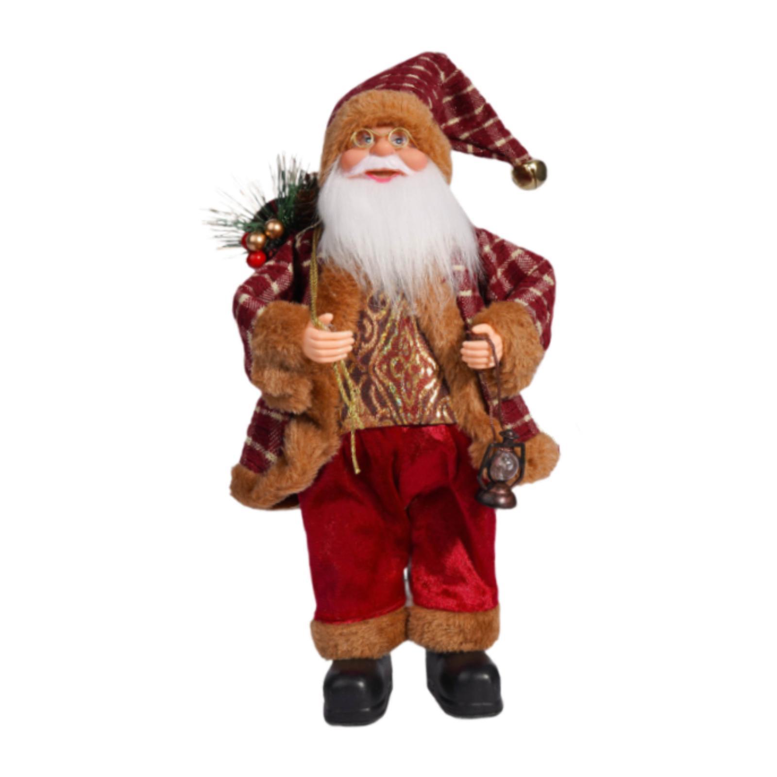 Santa Claus Figurine Red And Gold