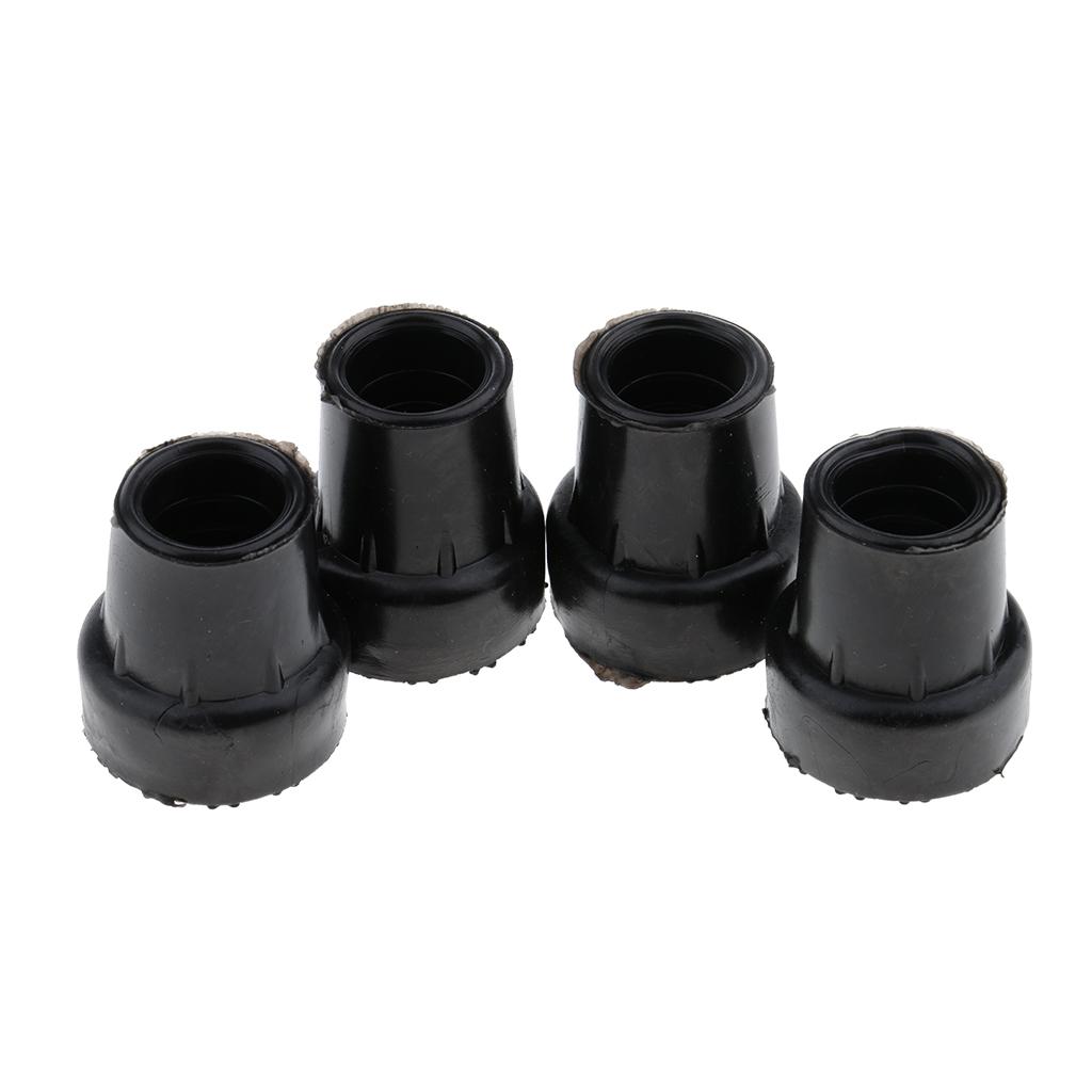4pcs Durable 19mm Rubber Cane Replacement Tip Walking Stick End Crutch