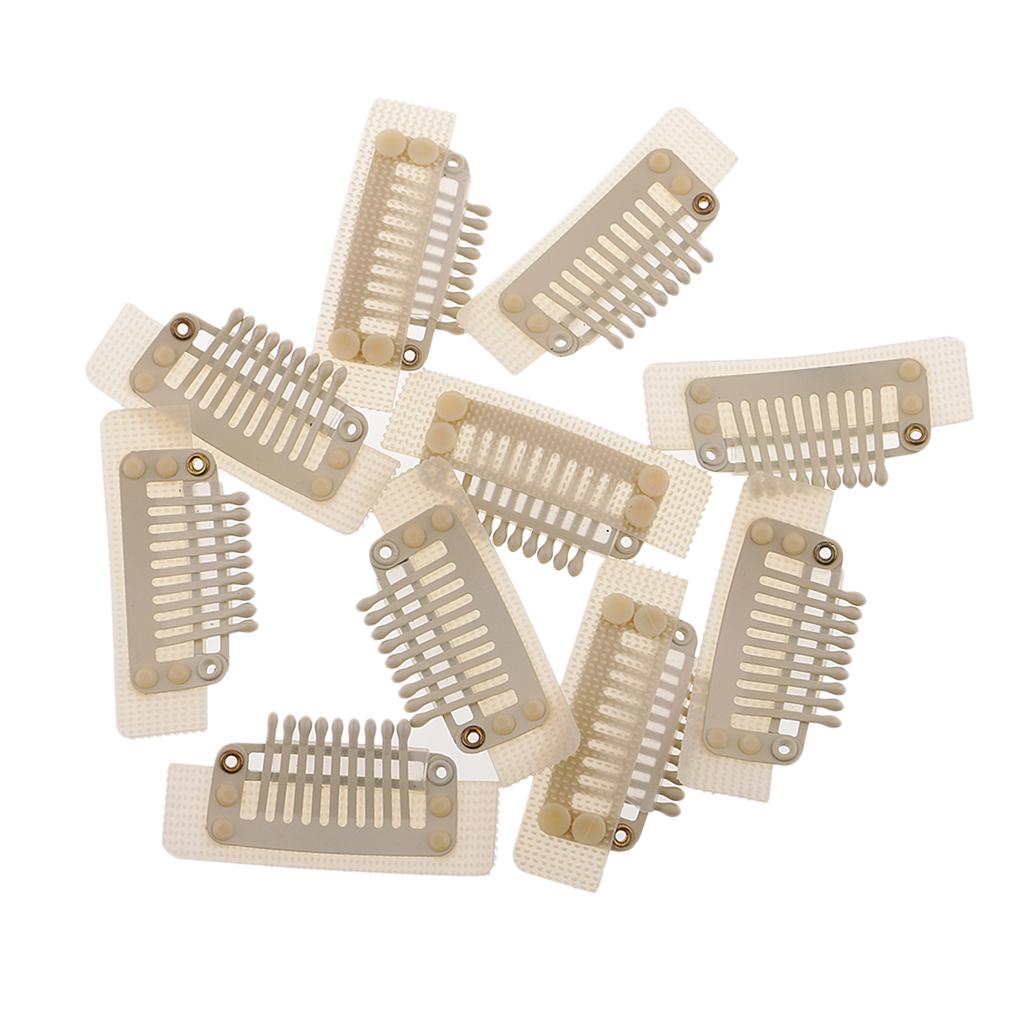 10pcs/Pack Magic Sticky Steel Clips For Hair Extensions Wigs