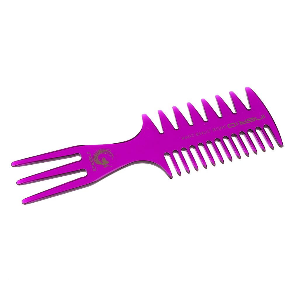 3 in 1 Anti-static Durable Hairbrush Changeful Hair Detangling Combs Purple
