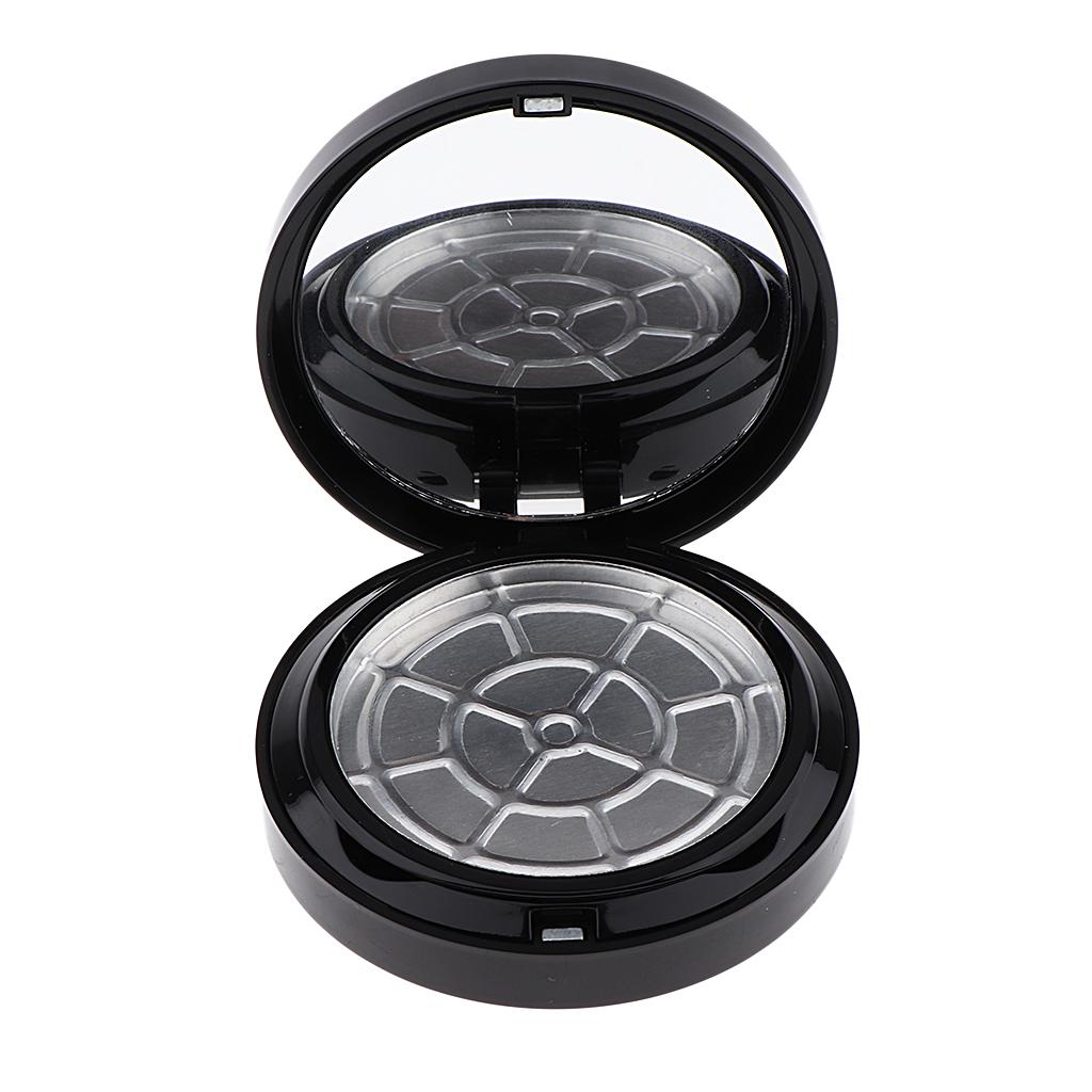 Empty Powder Case Face Powder Blusher Makeup Cosmetic Jars Container Black