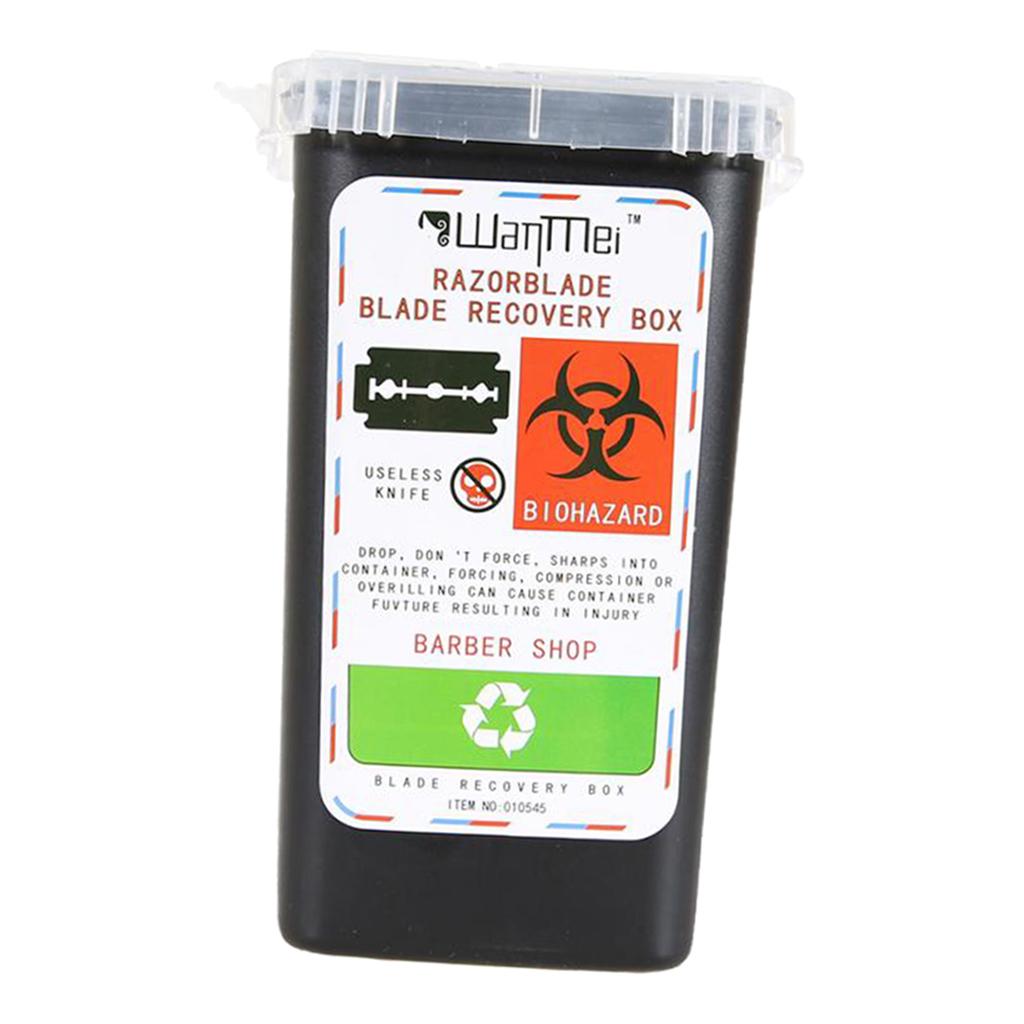 Plastic Small Sharps Biohazard Needles Blades Disposal Container Bin Black