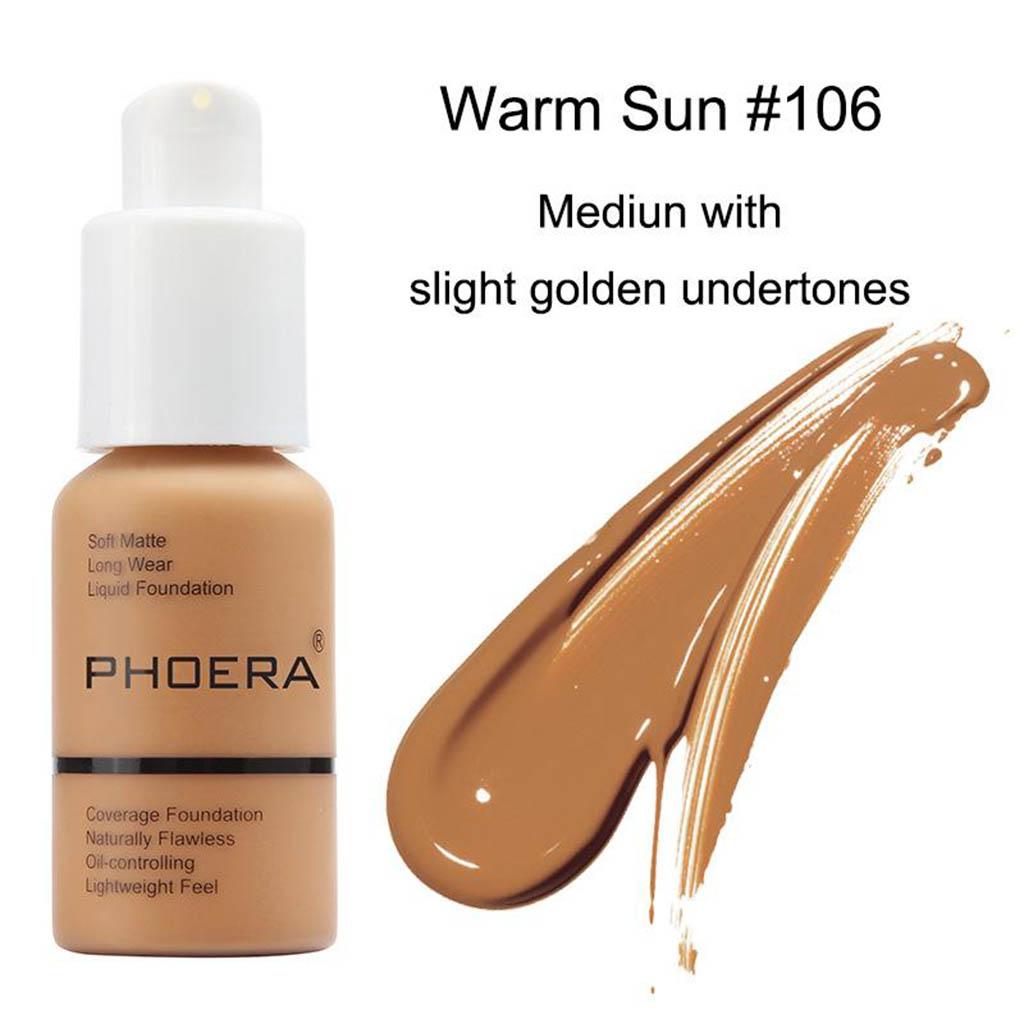 Matte Liquid Foundation Makeup Base  106 Warm Sun 