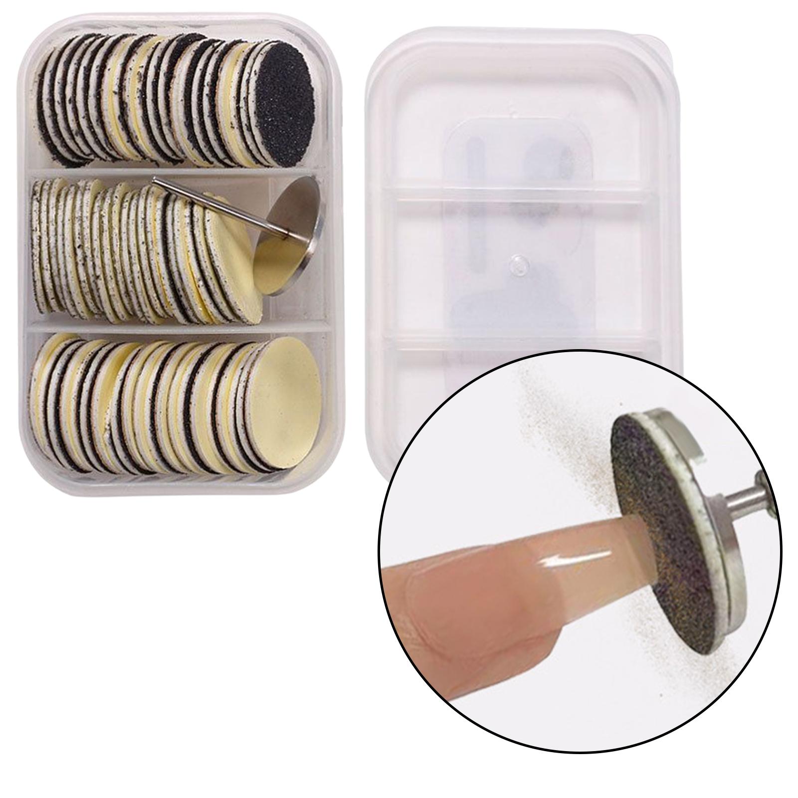 60Pcs Replaceable Sanding Papers Pedicure for Electric Foot Rasp files 25mm