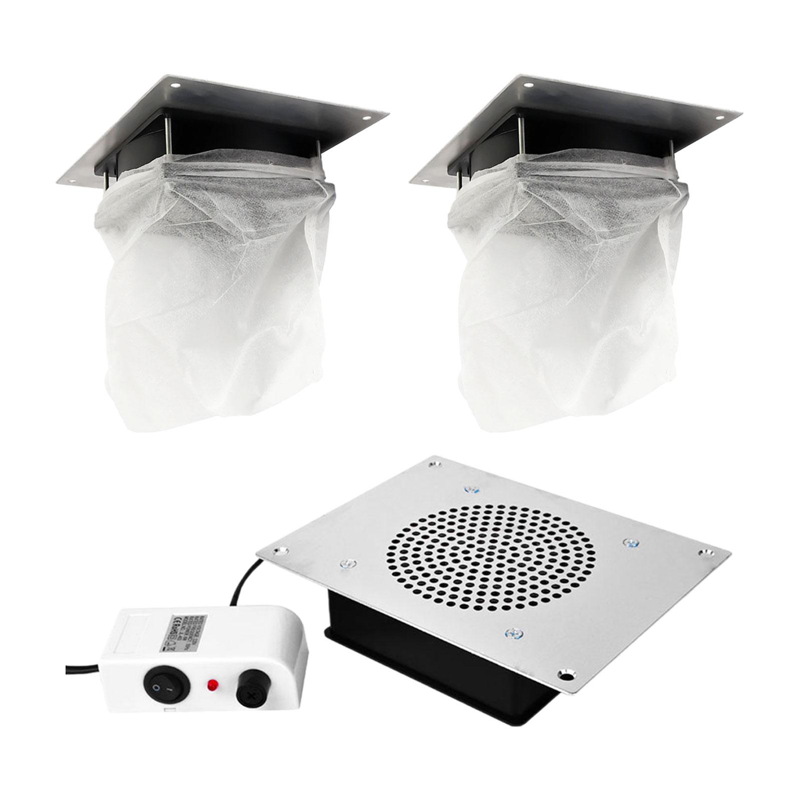 Nail Dust Collector Vent Dust Collector for Salon Aluminum Alloy US Adapter