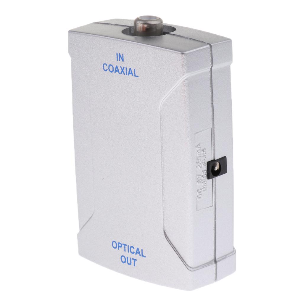 Coax to Optical SPDIF Toslink Converter Adapter (Coaxial IN Optical OUT)