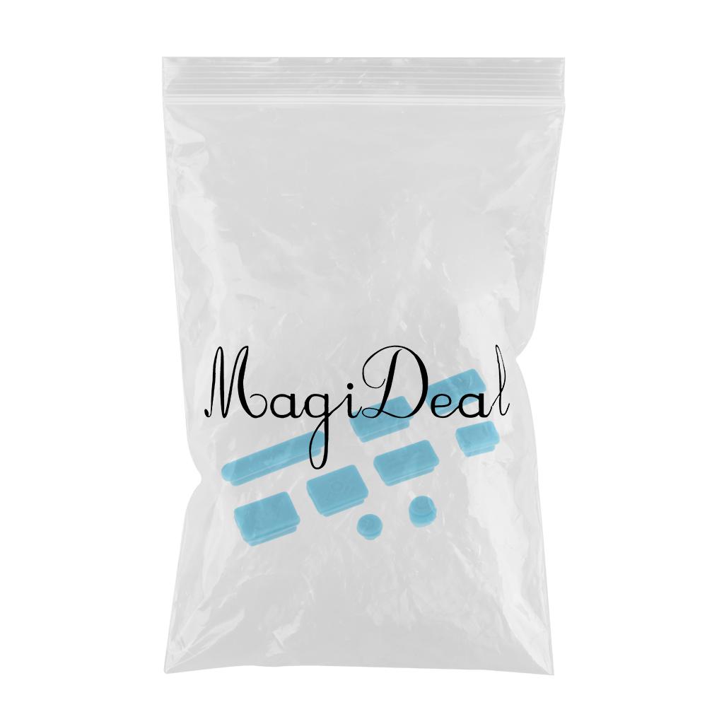 Silicone Laptop PC Dust Stopper Dustproof Plug USB Earphone Cap Blue
