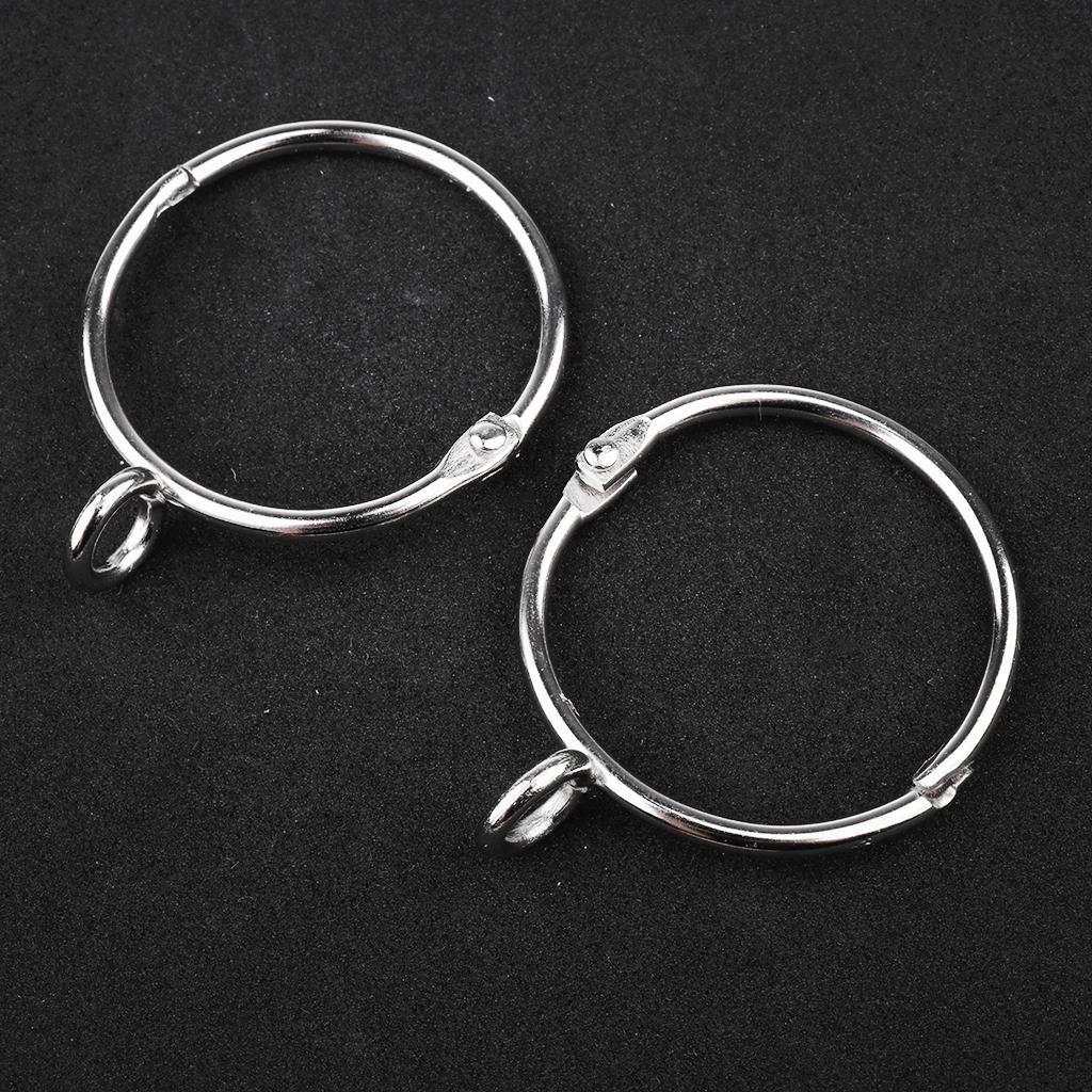 4x12 Pieces Rustproof Iron Curtain Drapery Rod Rings with Opening Design