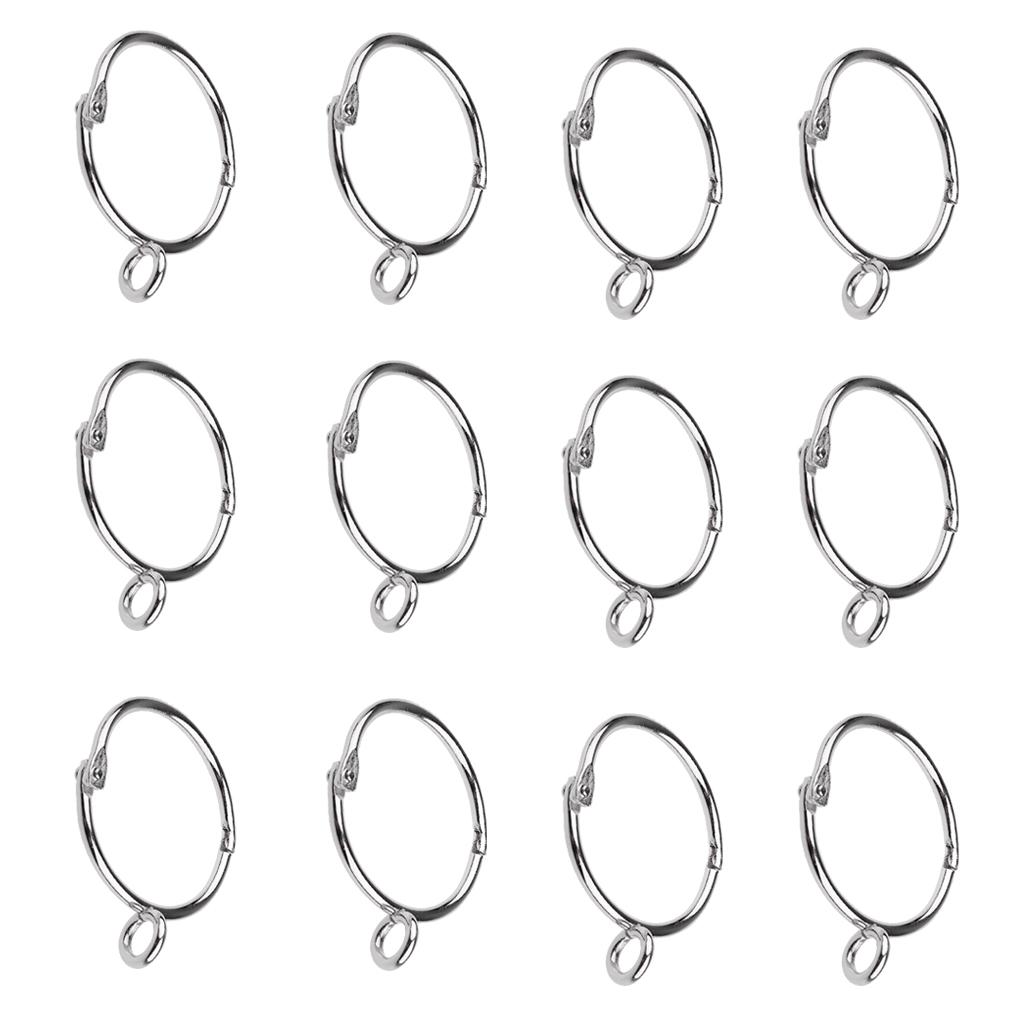 5x12 Pieces Rustproof Iron Curtain Drapery Rod Rings with Opening Design