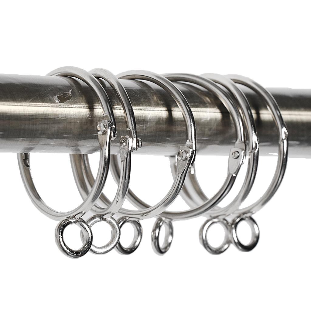 6x12 Pieces Rustproof Iron Curtain Drapery Rod Rings with Opening Design