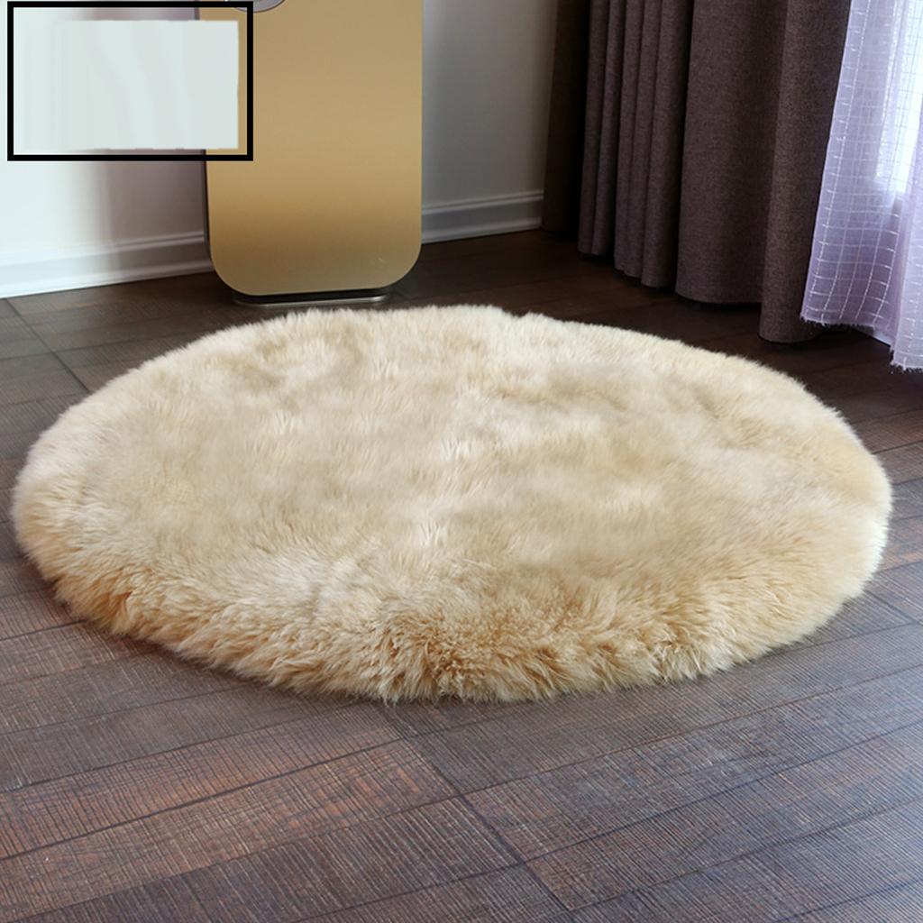 Deluxe Artificial Sheepskin Area Rug Furry Super Soft Seat ...