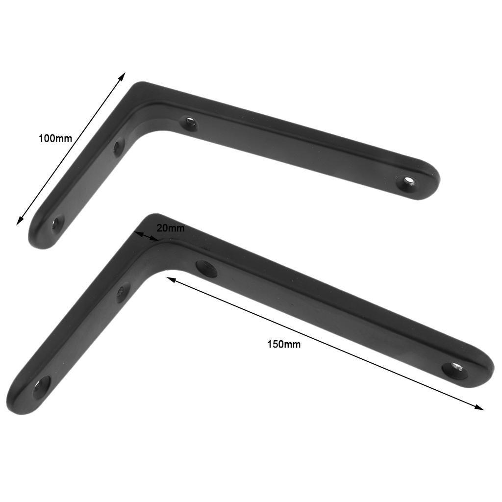 2pcs Metal Heavy Duty Shelf Bracket Wall Hanging L Shaped Shelve