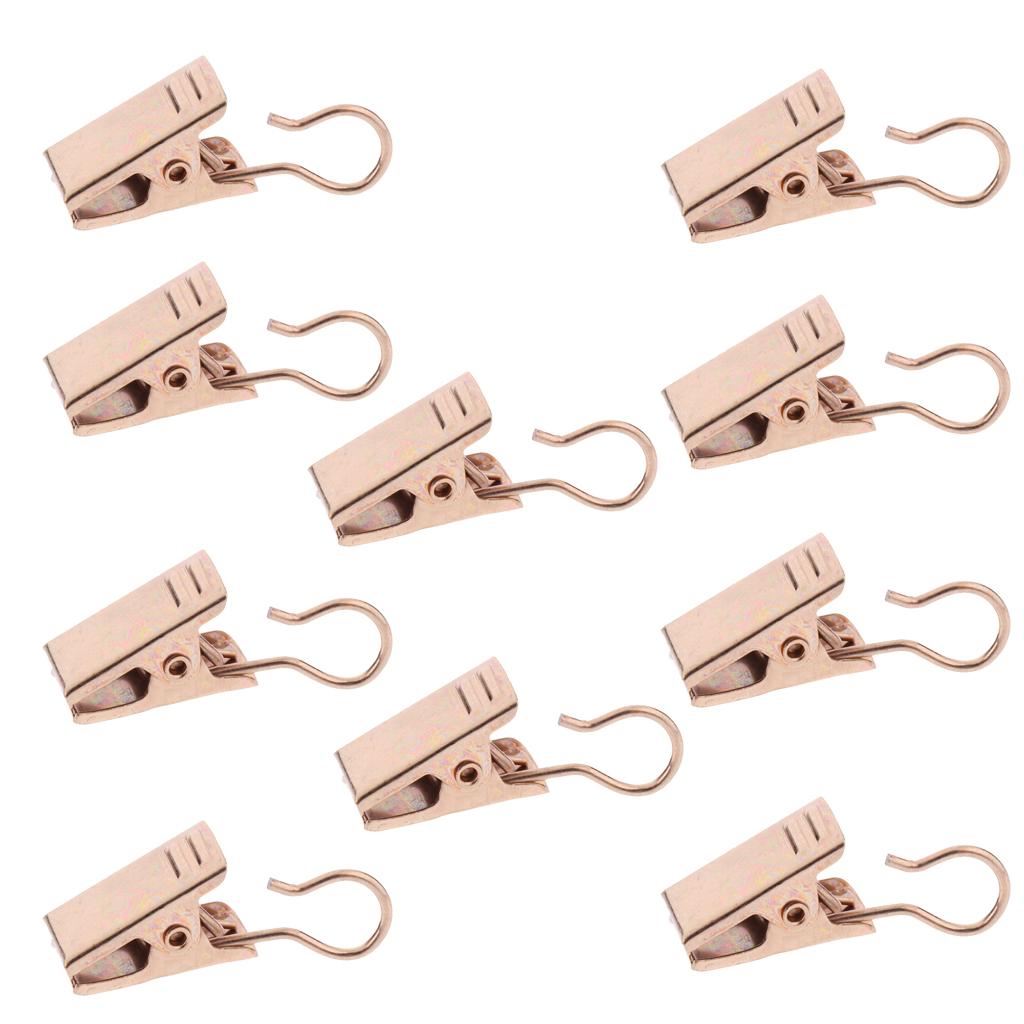 10Pcs Heavy Duty Curtain Clips with Hook Door Curtain Drape Hanger Hook ...