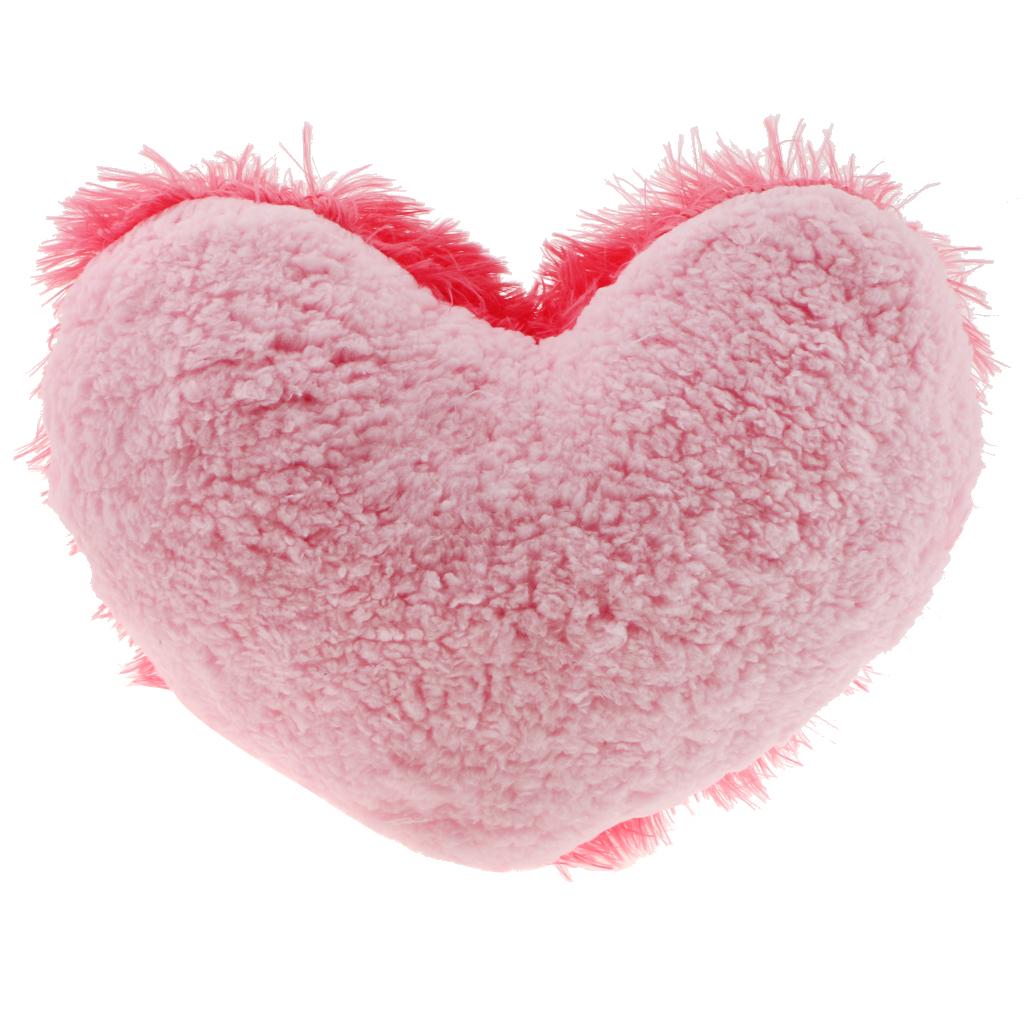 Heart-shaped Plush Throw Pillow with Insert Two-color Decorative Cushion | eBay