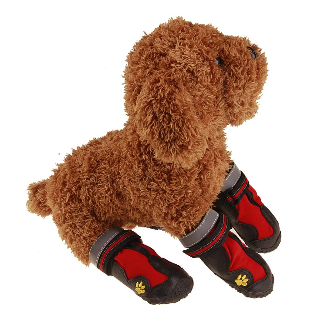 4Pcs Pet Dog Hiking Boots Climbing Shoes Antislip Waterproof