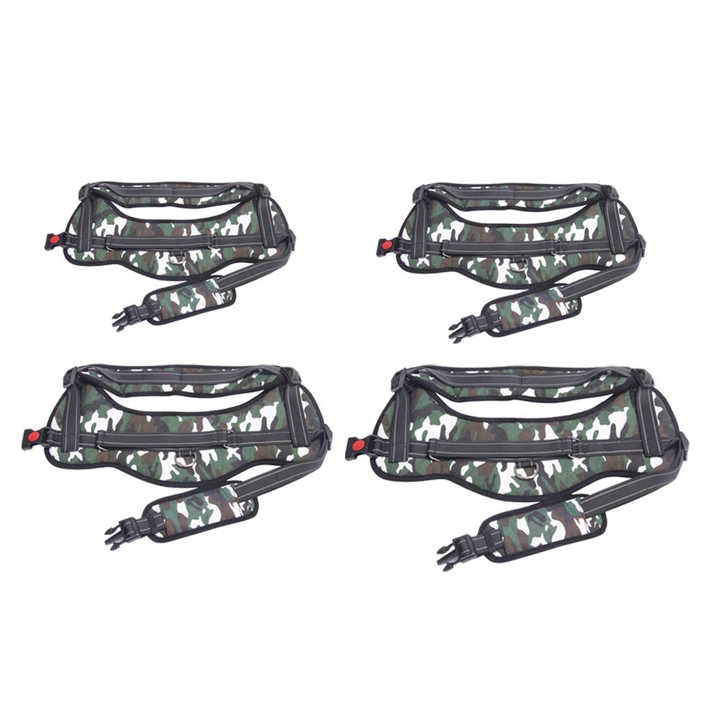 Explosion-proof Dog Puppy Harness Soft Adjustable Reflective Vest  White Camouflage L