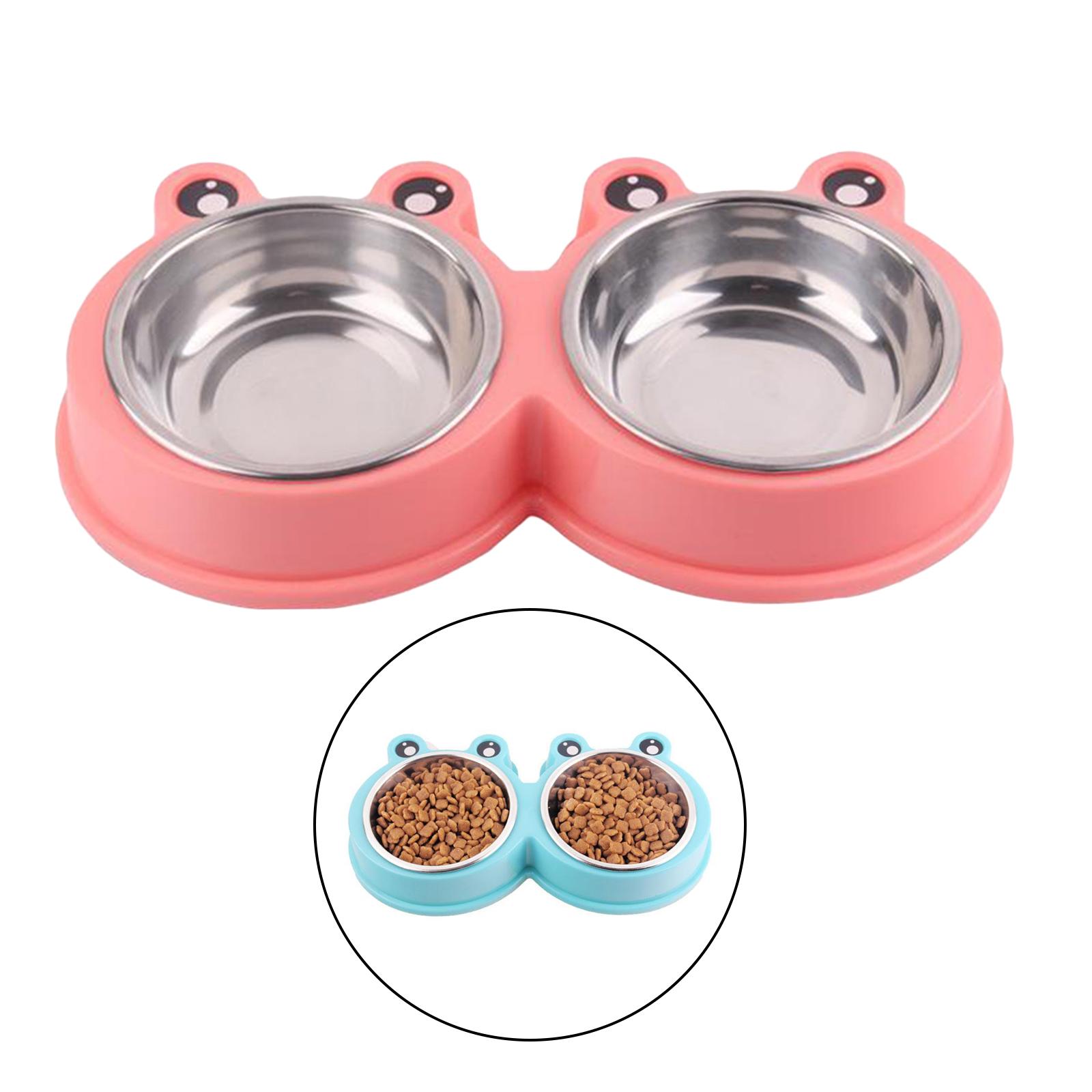 Pets Dogs Cat Food Feeding Bowl Snacks Elevated Stand Raised Dish Feeder Red