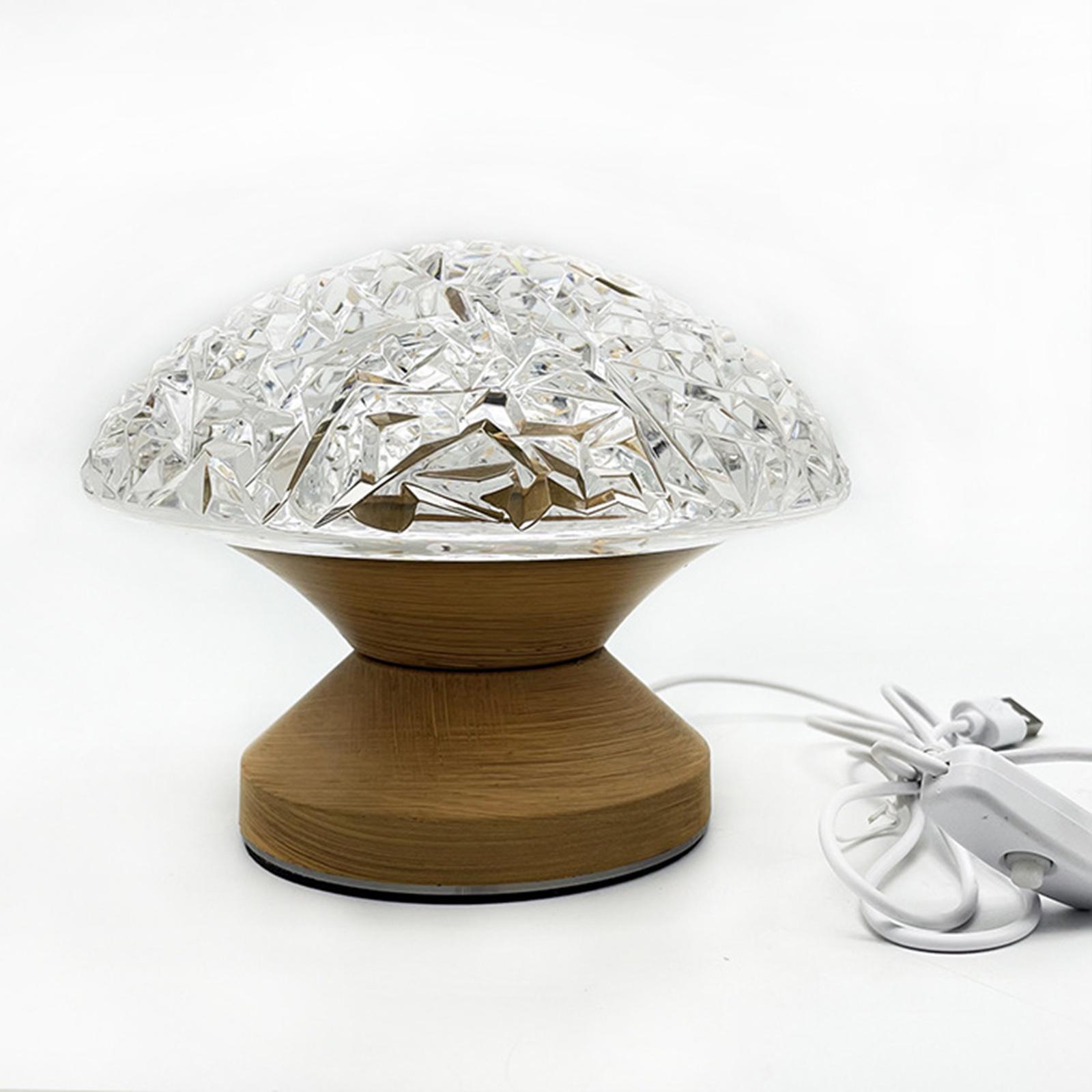 Starry Night Light Projector Moon Lamp Kids Gifts USB Lighting wood