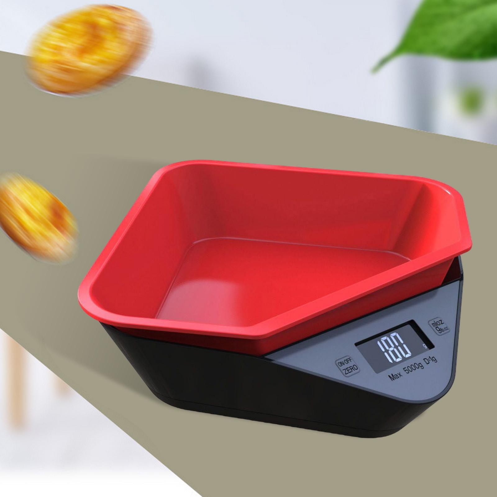 Pet Food Scale Household Kitchen Scale Accurate Weight 5kg/1g Red Black