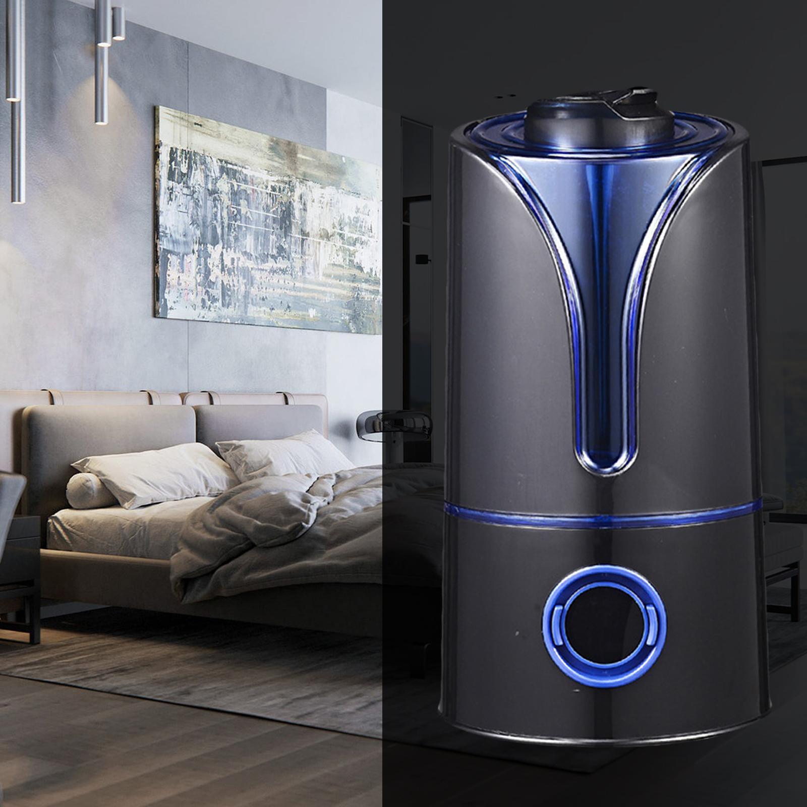 Ultrasonic Humidifier Essential Oil Diffuser for Office Desktop Bedroom Black Blue