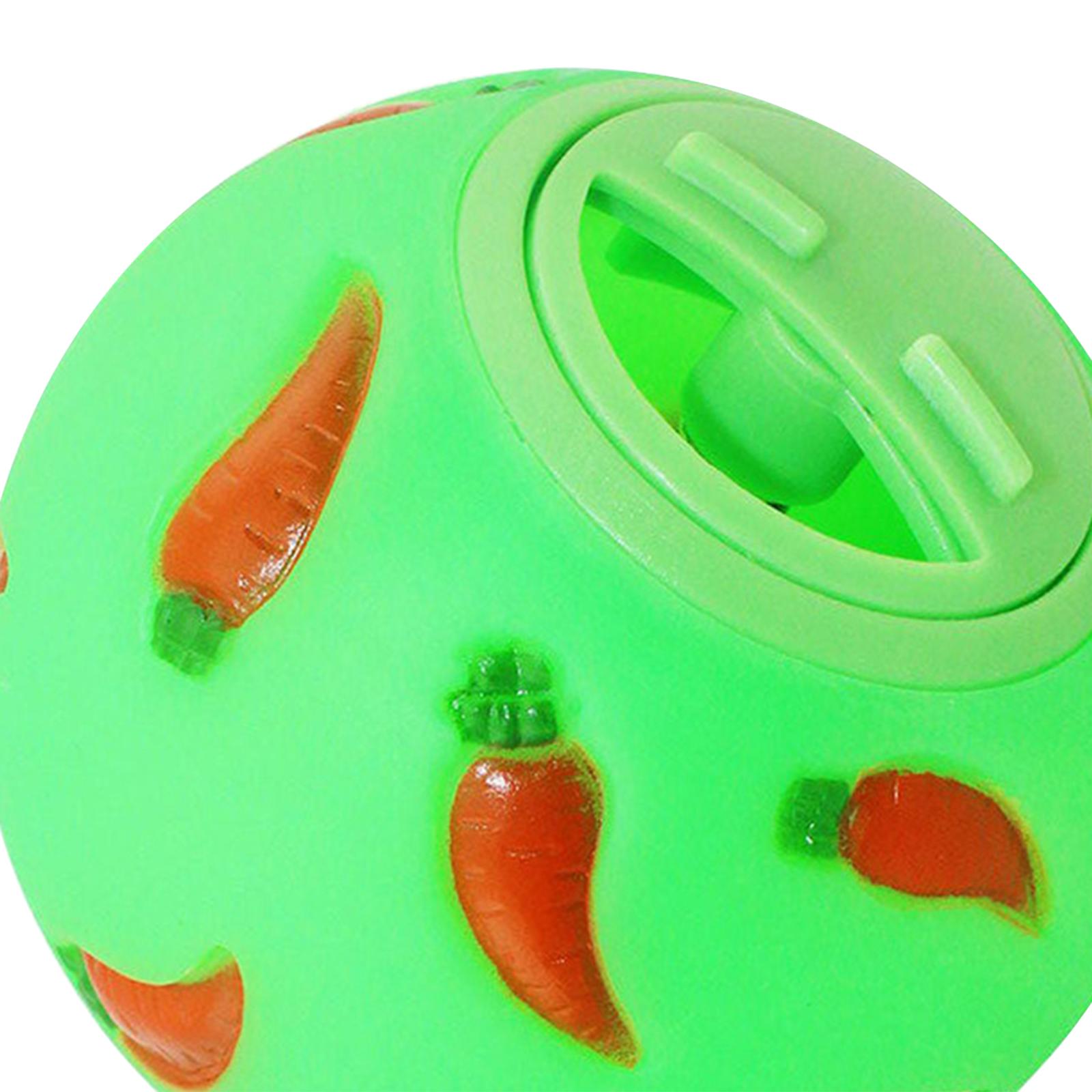 Pet Slow Feeder Bowl Snack Toy Ball Interactive Bunny Toy Blue Green