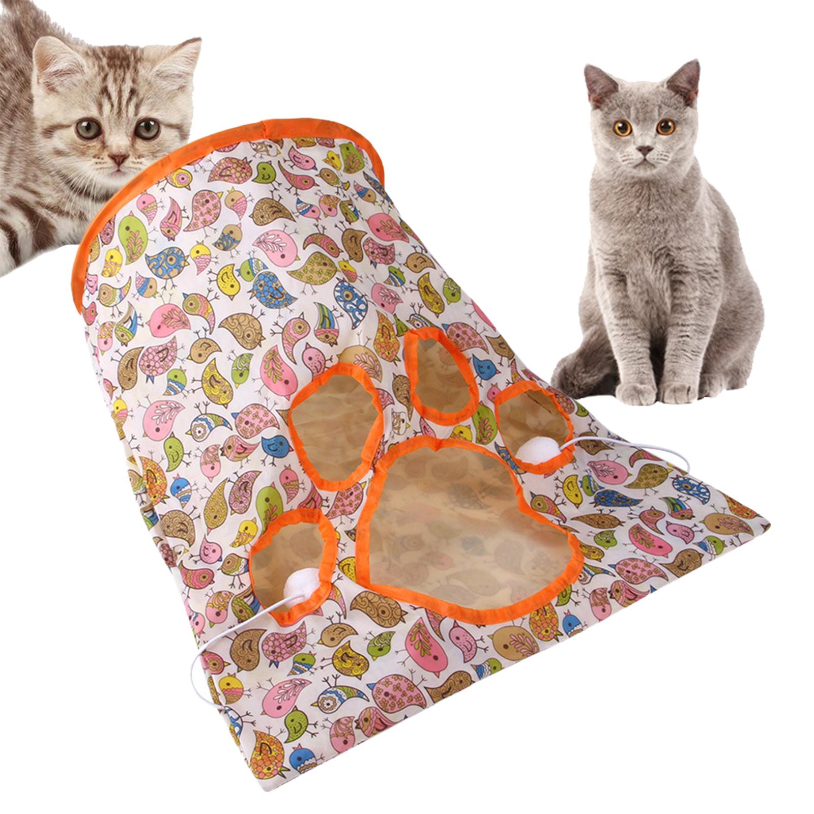 Cat Tunnel Tube Collapsible Passage Toy for Home Rabbit Kitten Bird