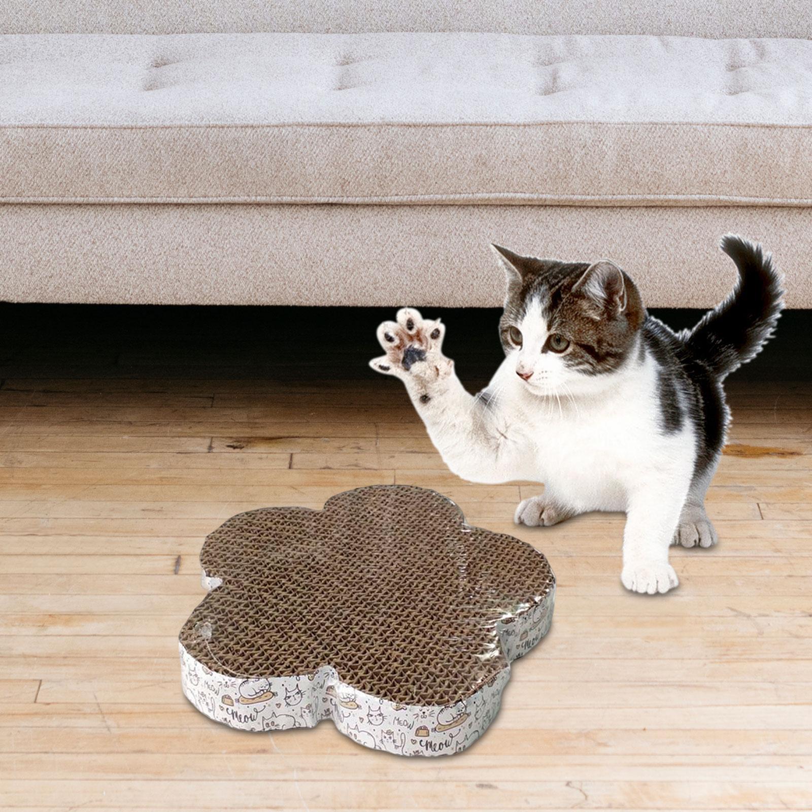 Cat Scratcher Cardboard Scratching Board Grind Claws Couch Cat Scratches Mat flower
