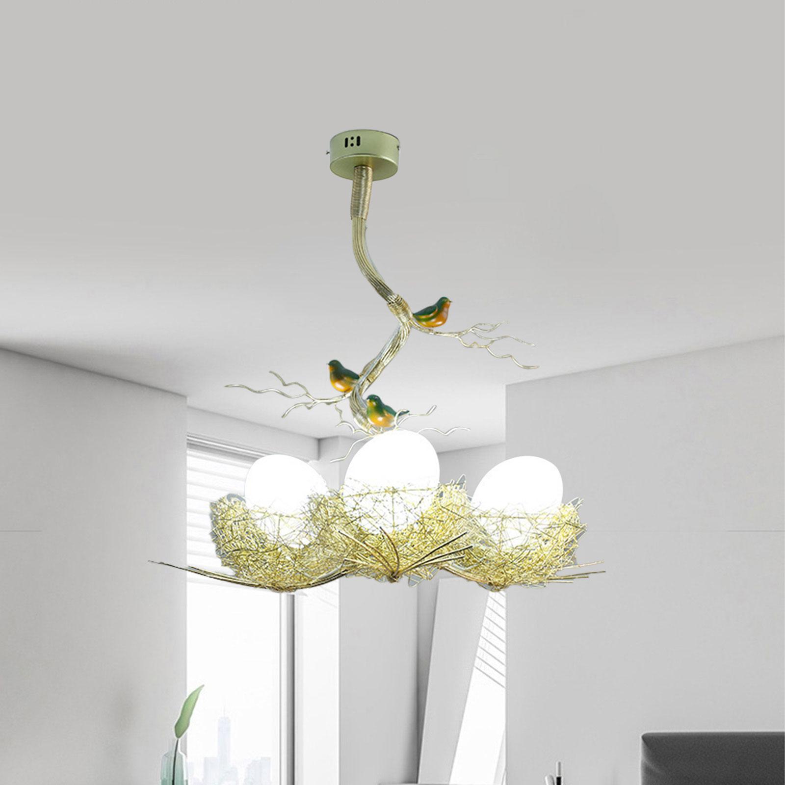 Birds Chandelier Rustic Hanging Lamp for Club Dorm Hallway