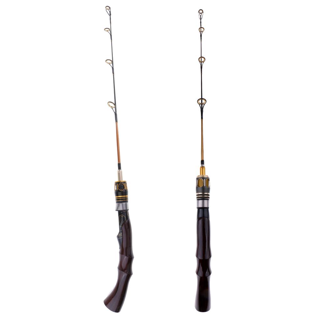 wood handle ice fishing rods